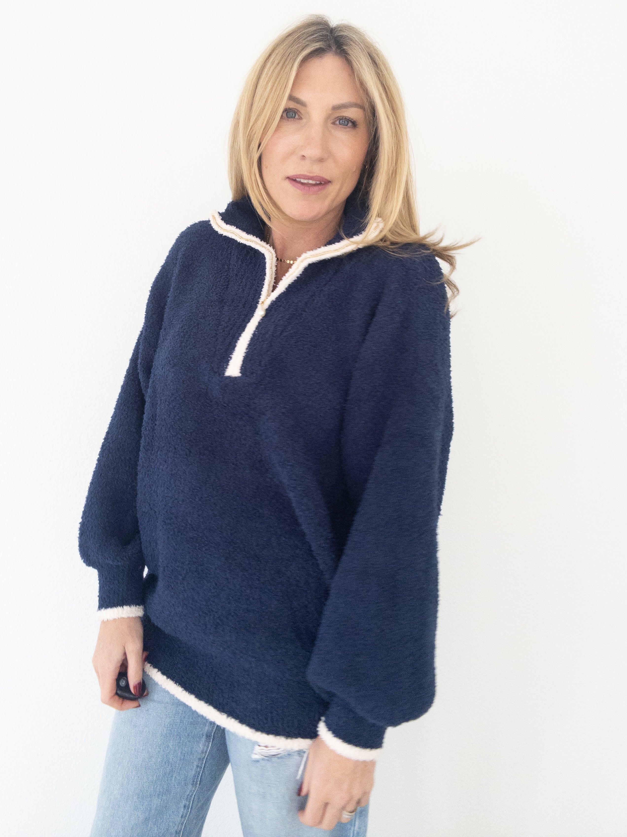 Janie Quarter Zip Sweater