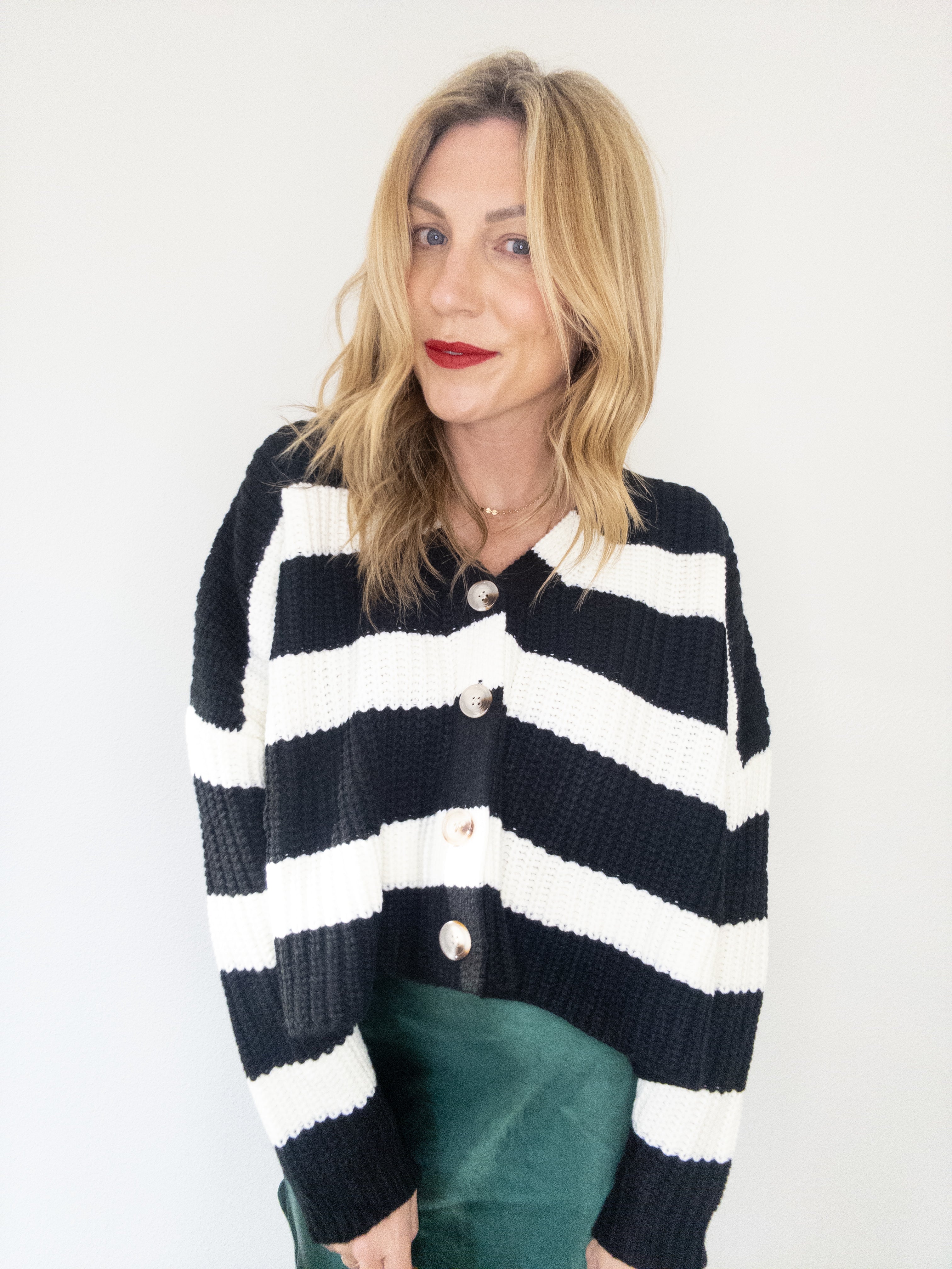 First Class Striped Cardigan