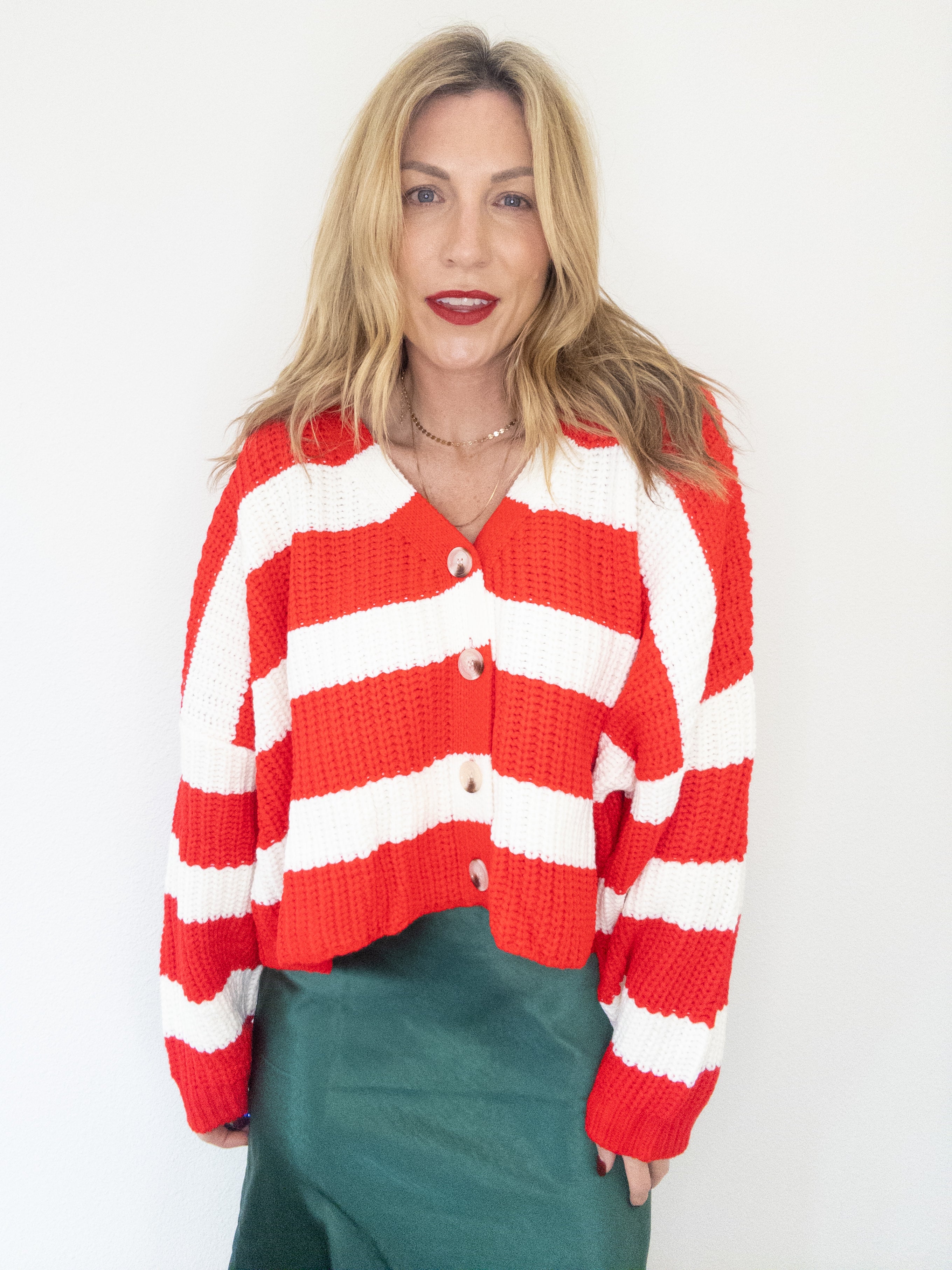 First Class Striped Cardigan