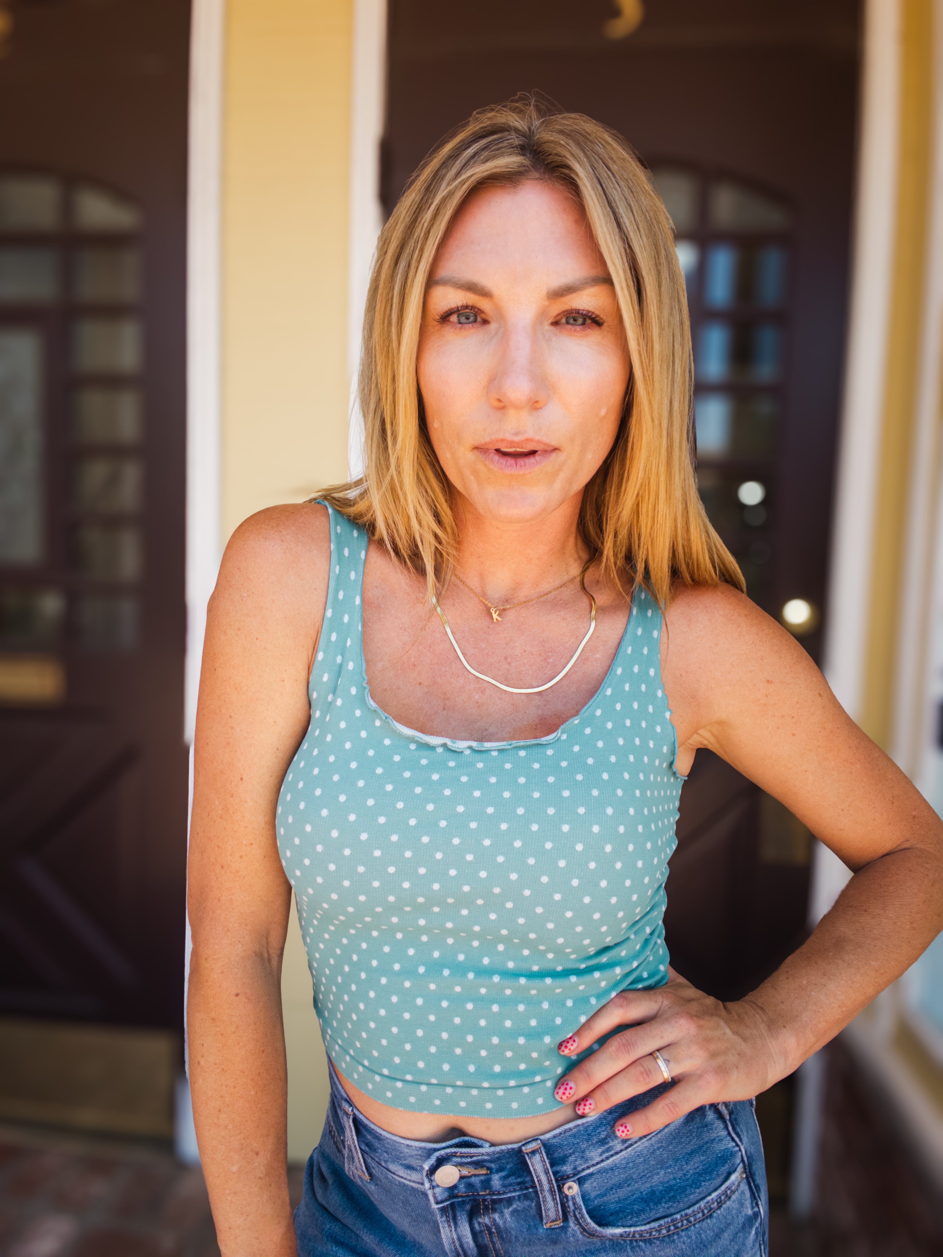 Dots For Days Cropped Tank