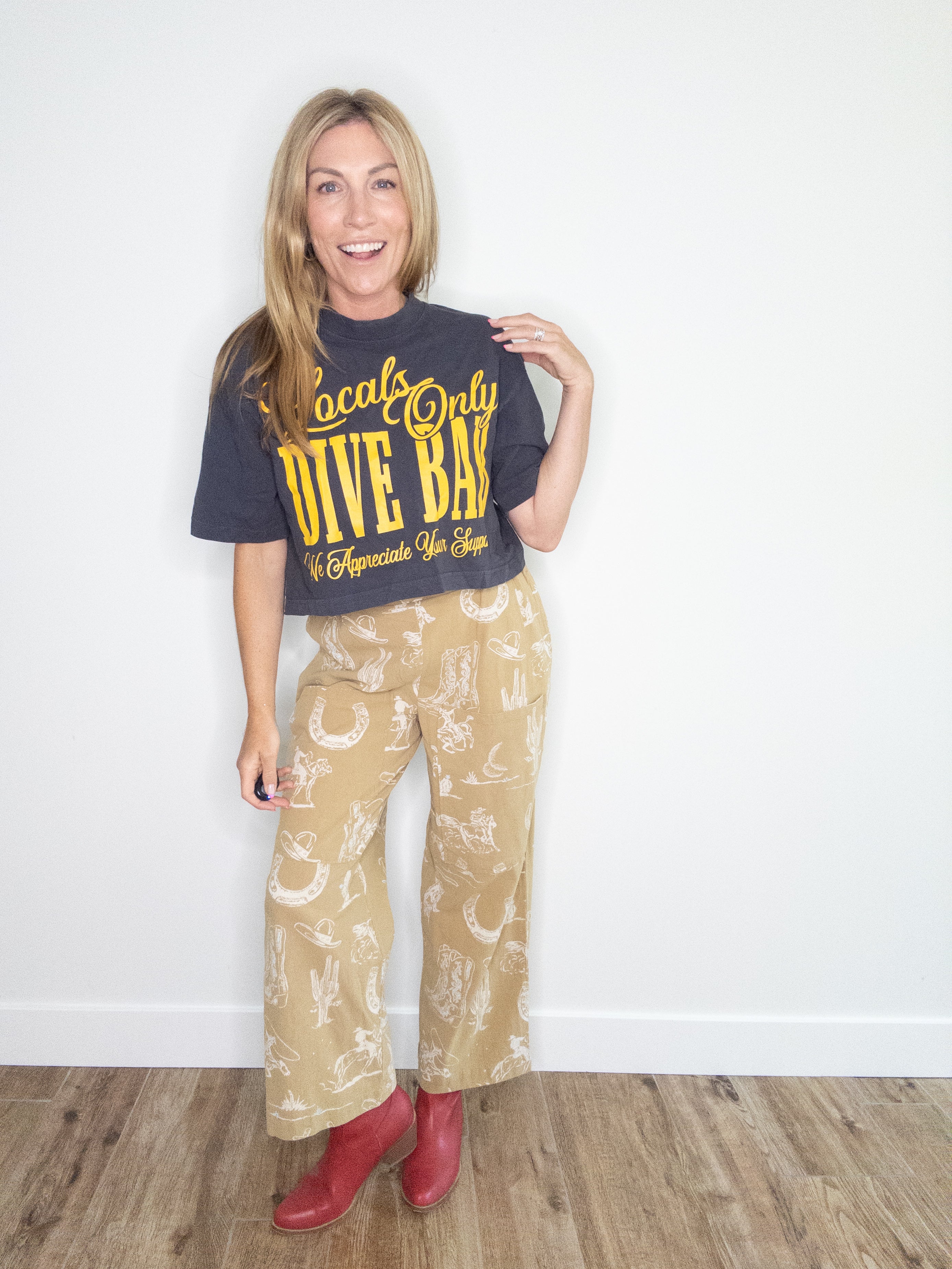 Get Rowdy Western Motif Pants