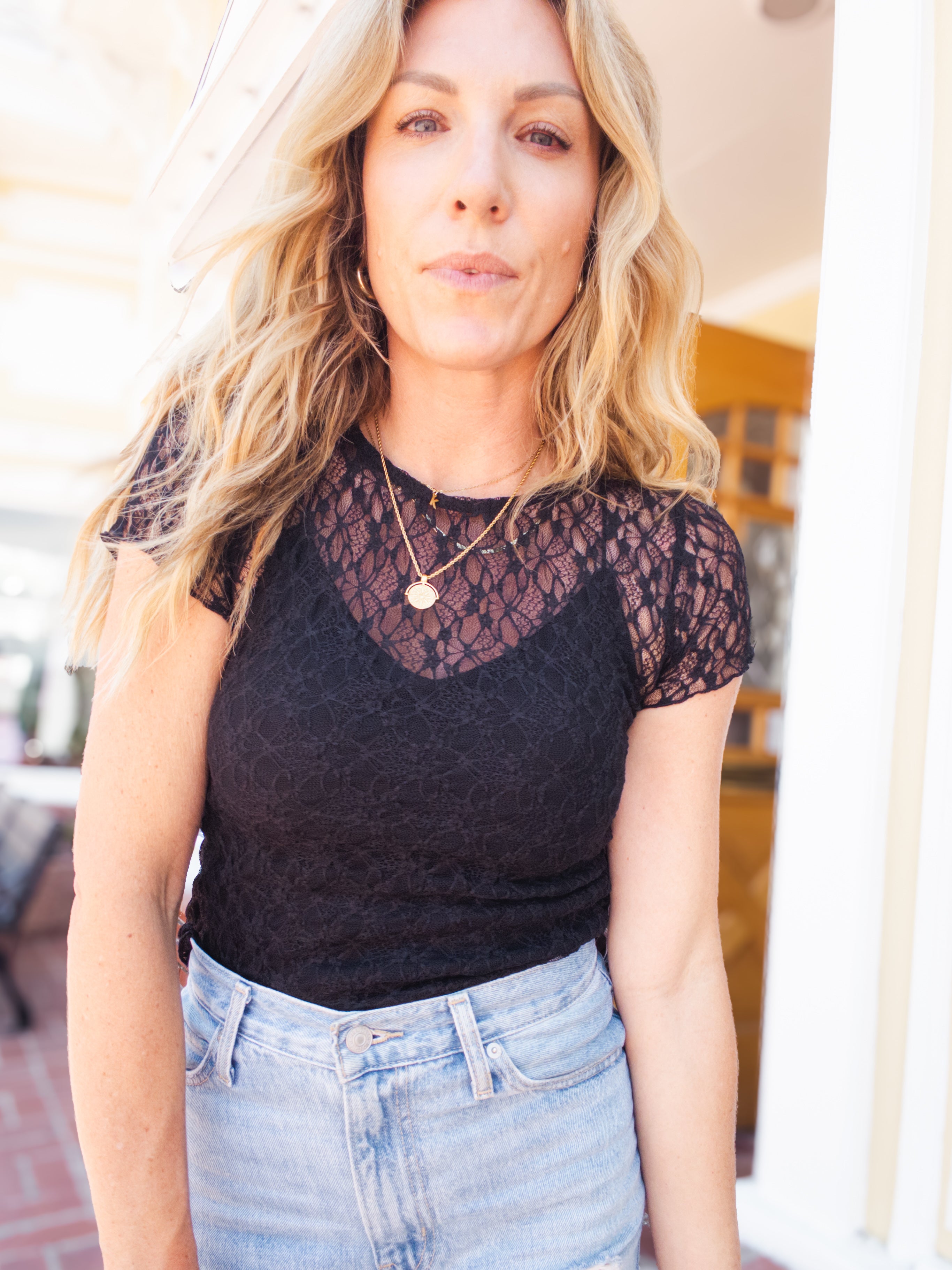 Project Social T Avila Lace Baby Tee