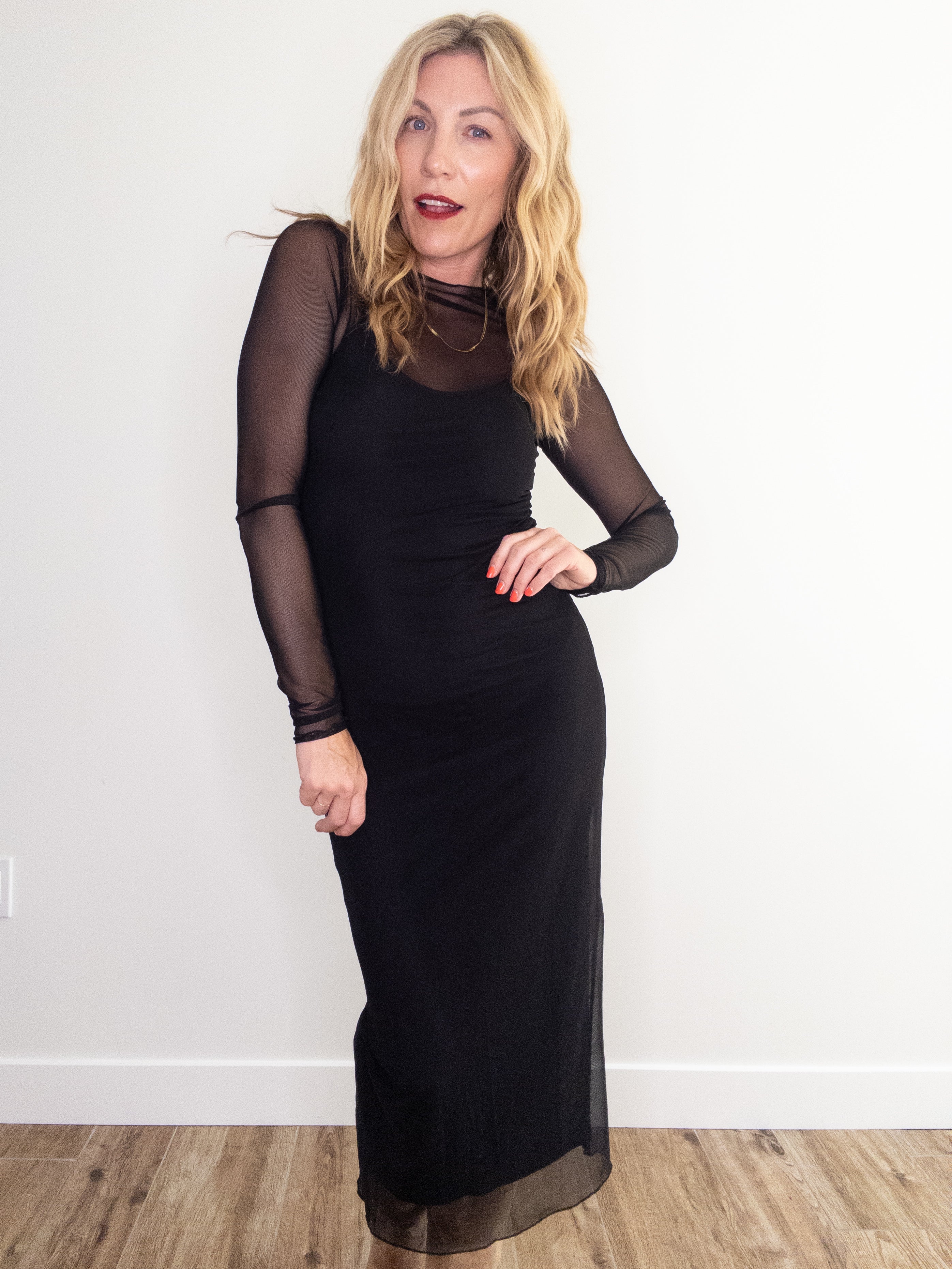 Project Social T Shibon Layered Mesh Dress