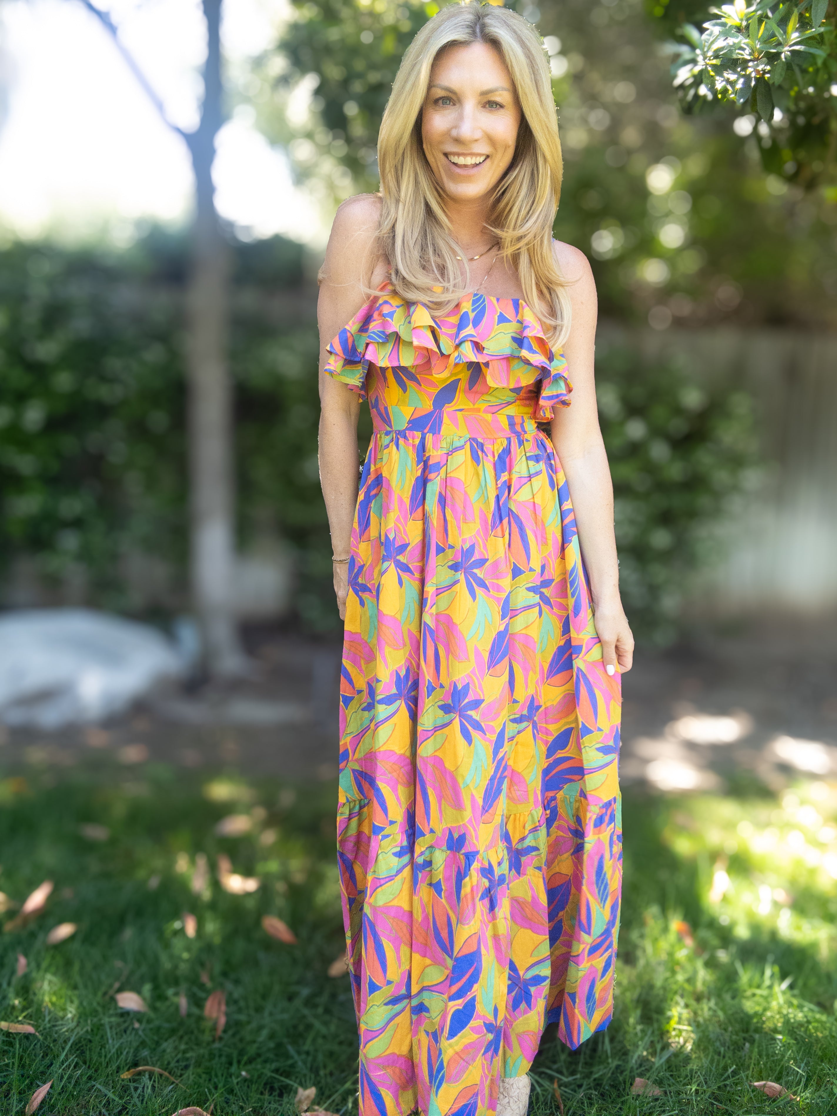 Vibrant Tropics Maxi Dress