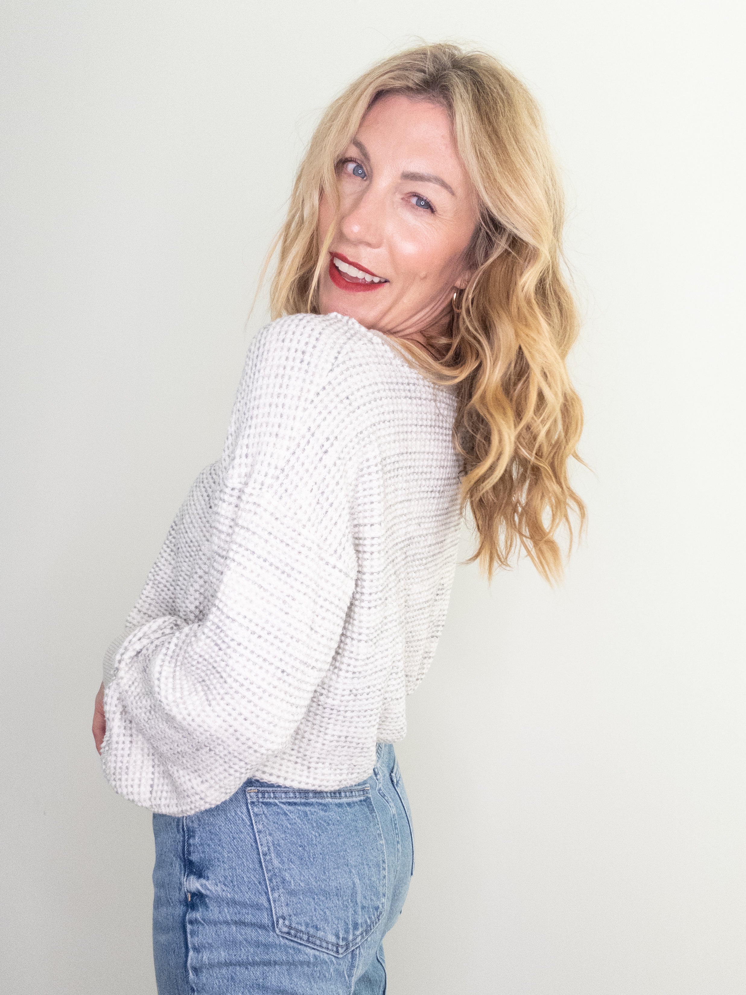 Project Social T Justina Brushed Thermal V Neck Pullover