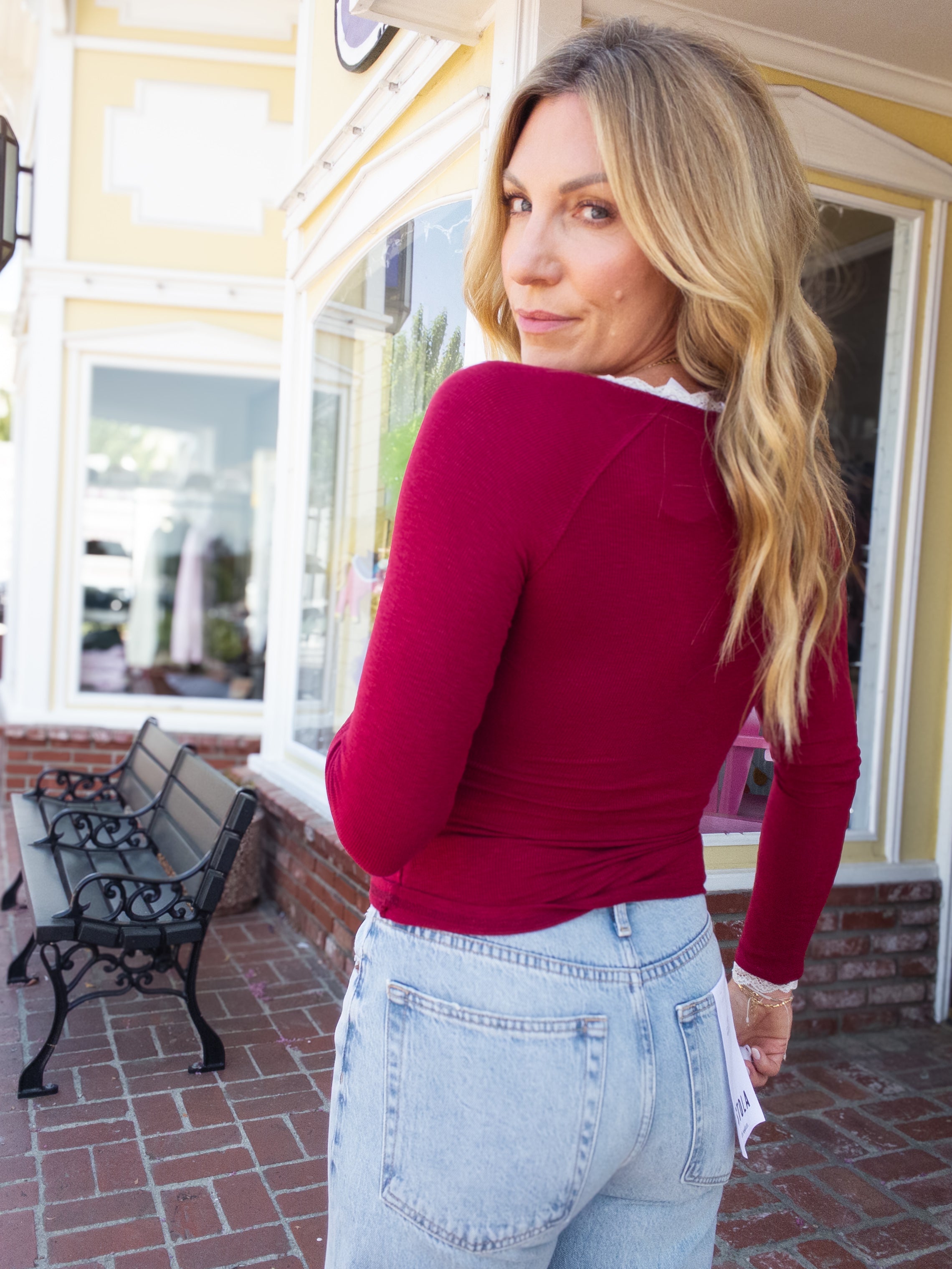 Pretty In Lace Henley