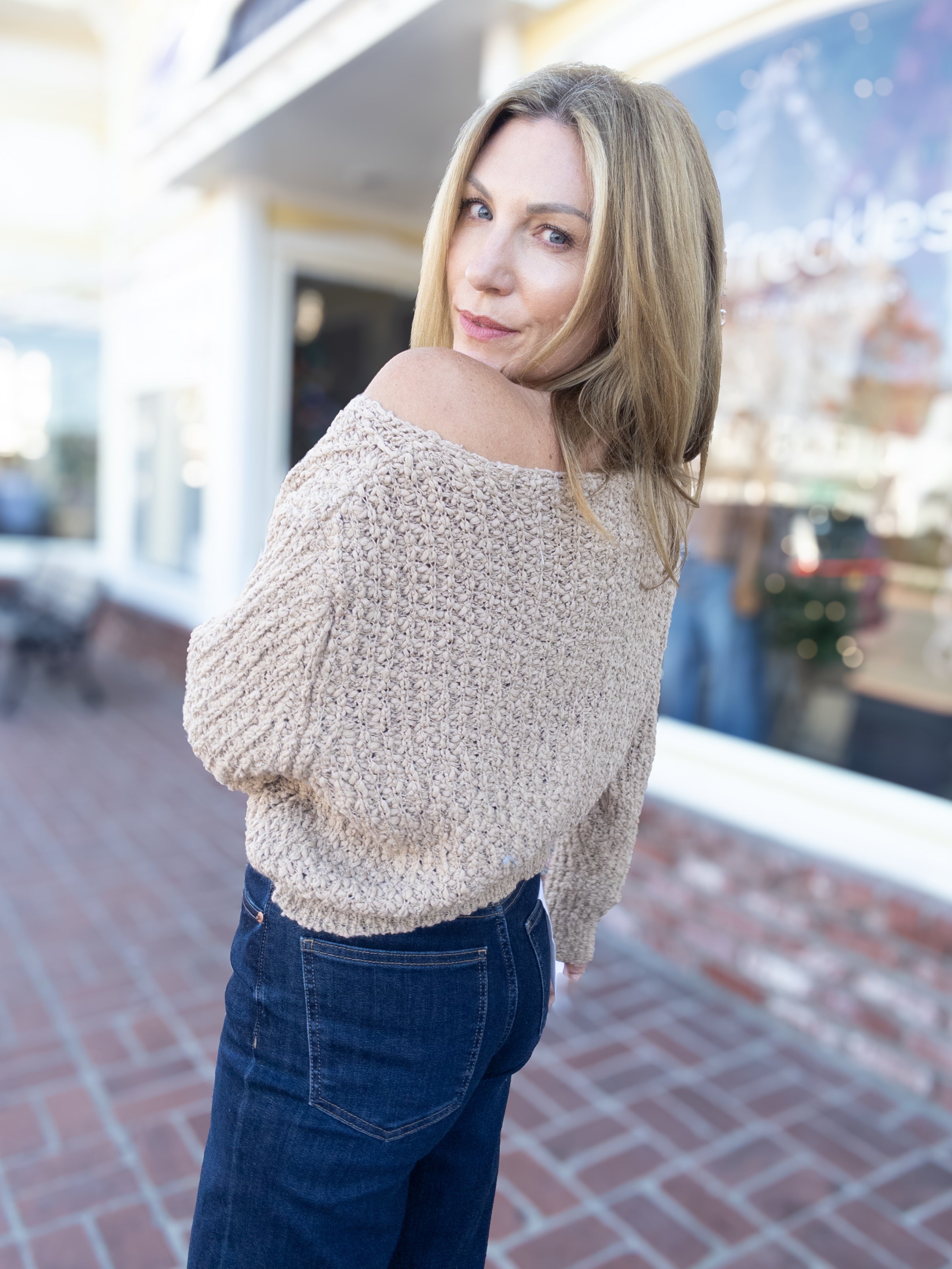 Cappuccino Loose Neck Sweater