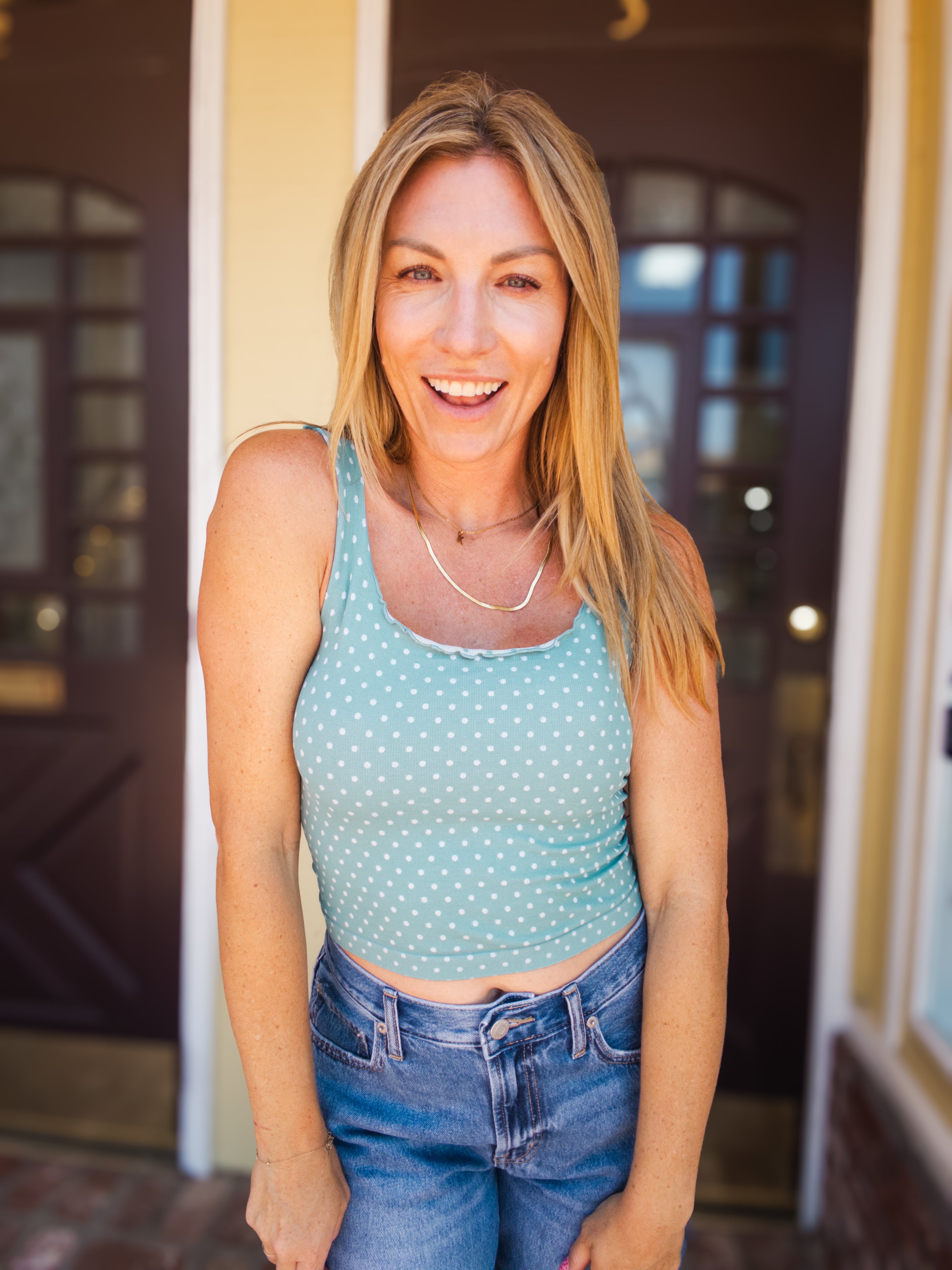 Dots For Days Cropped Tank