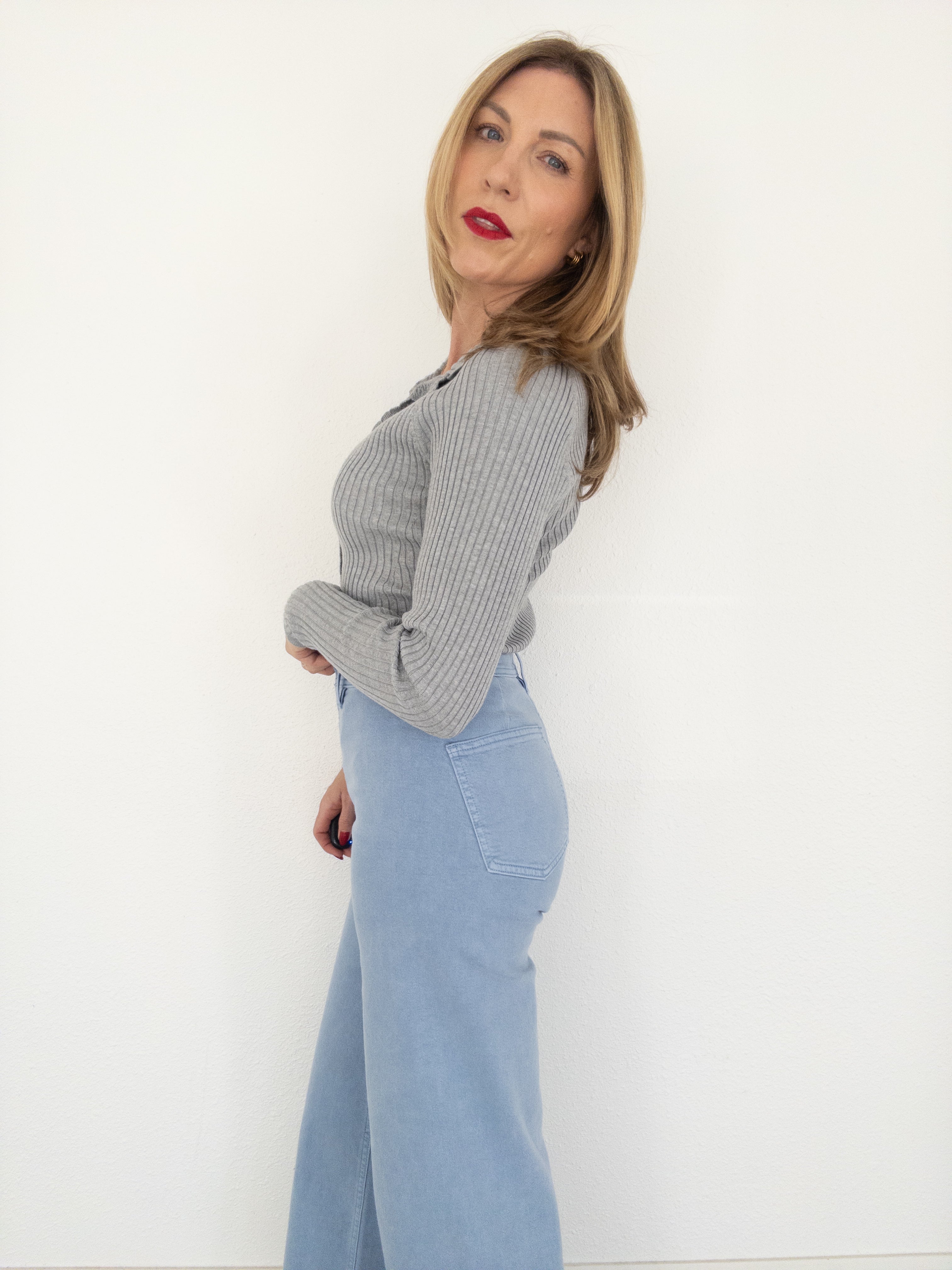 Pistola Penny High Rise Wide Leg Crop