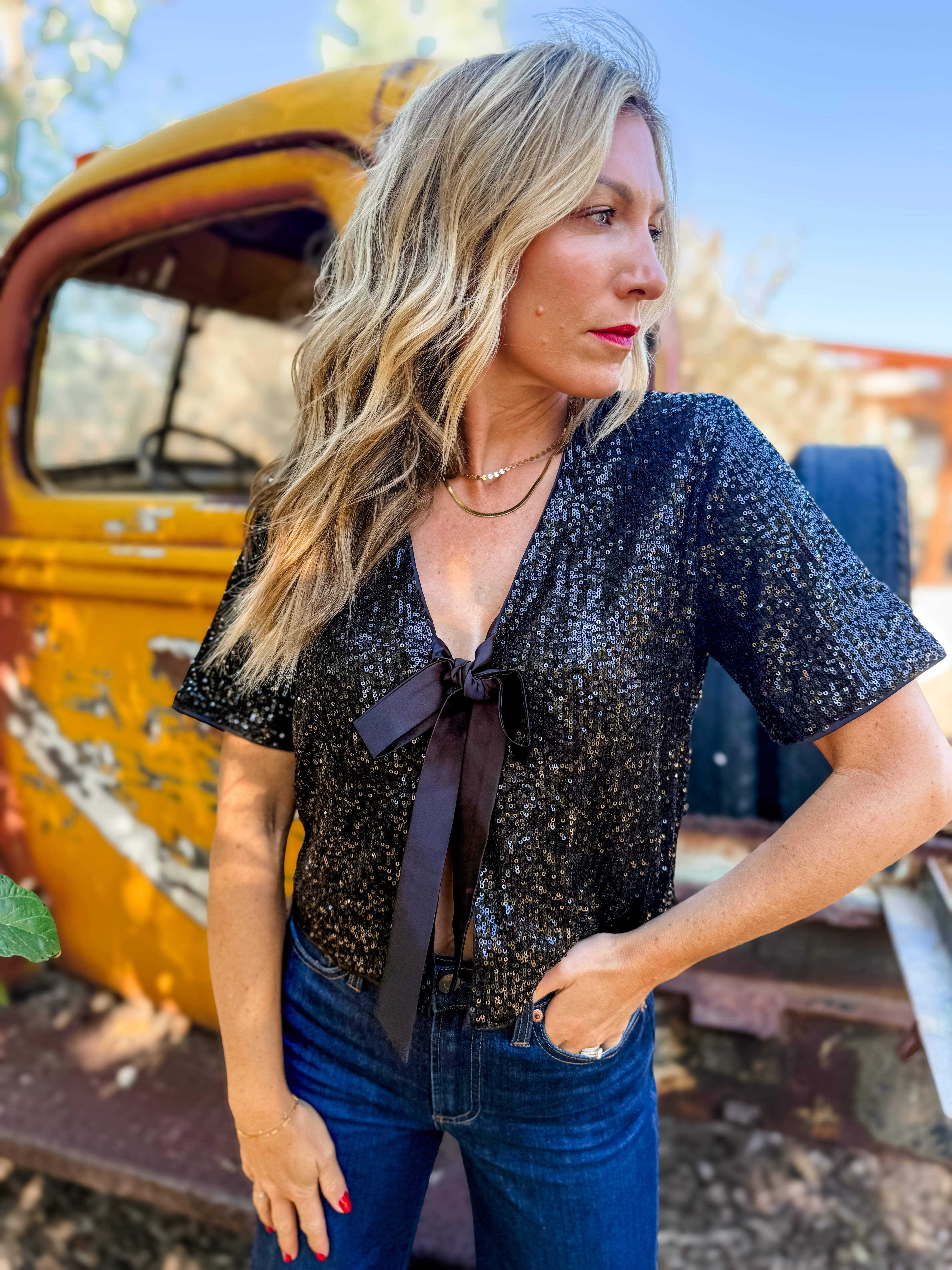 Midnight Sparkle Top