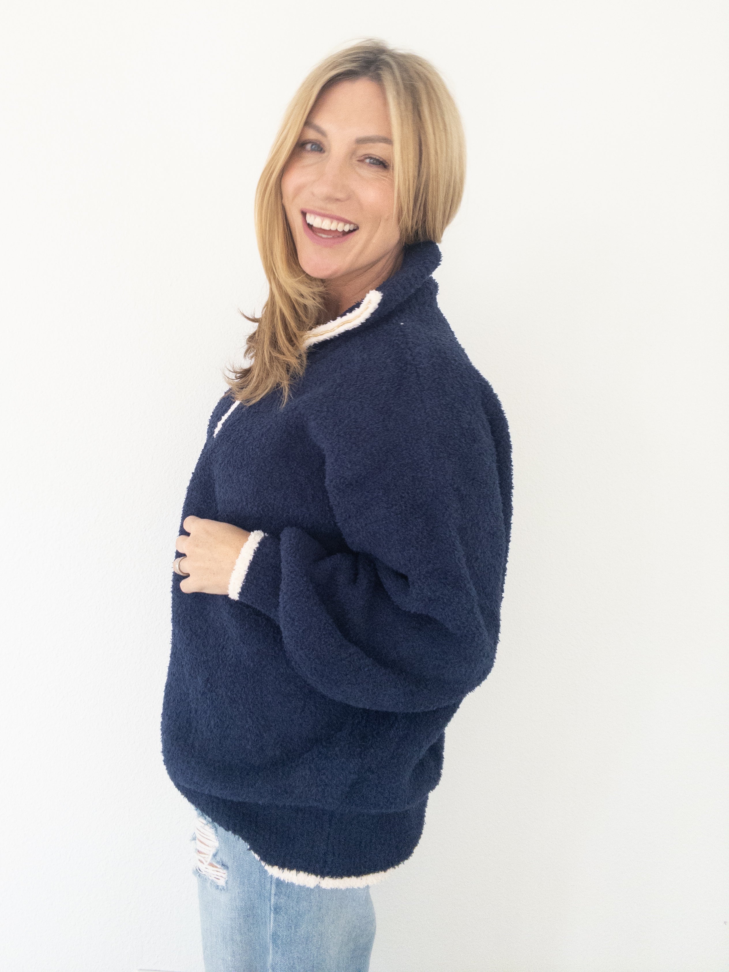 Janie Quarter Zip Sweater