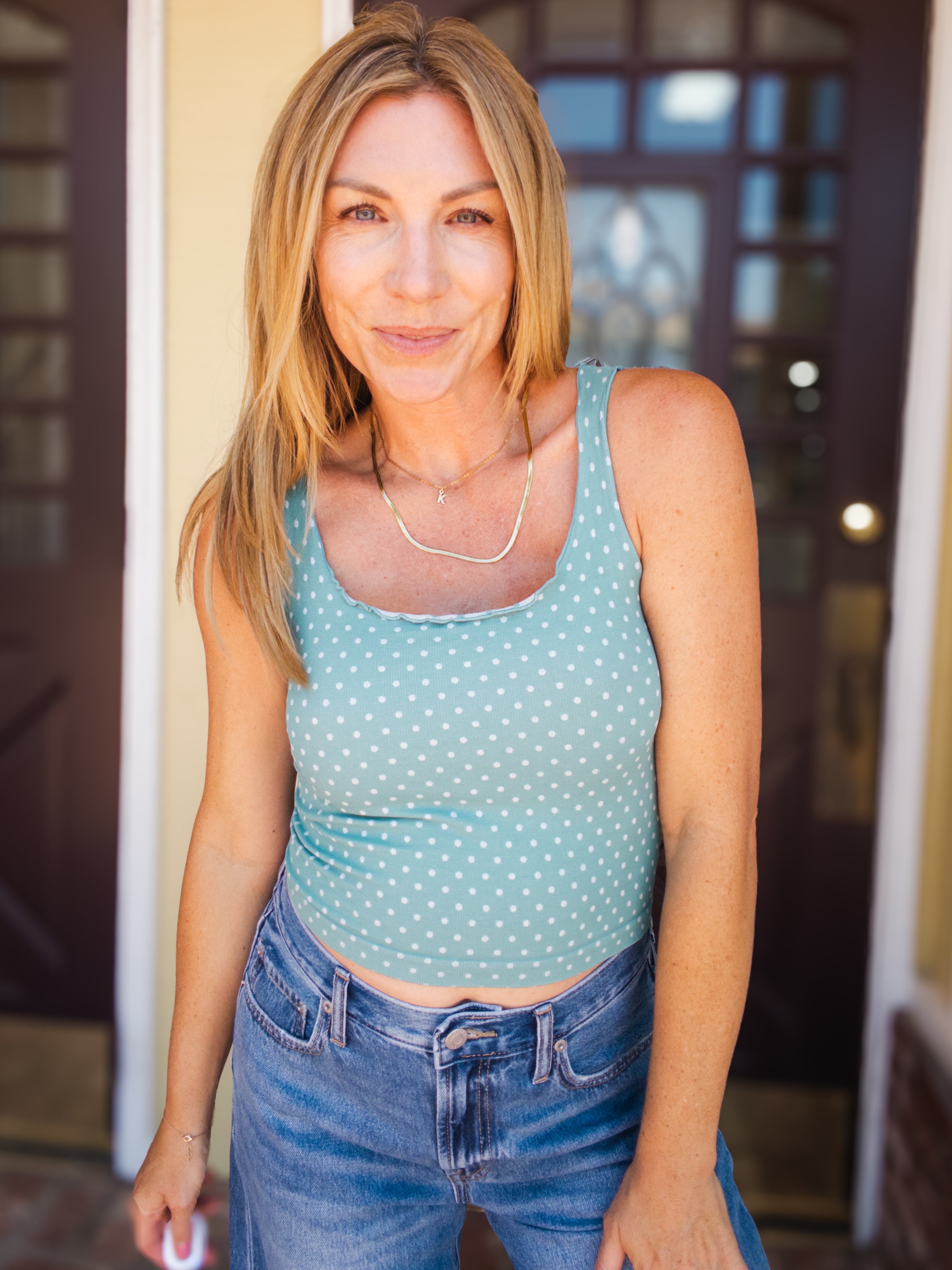 Dots For Days Cropped Tank