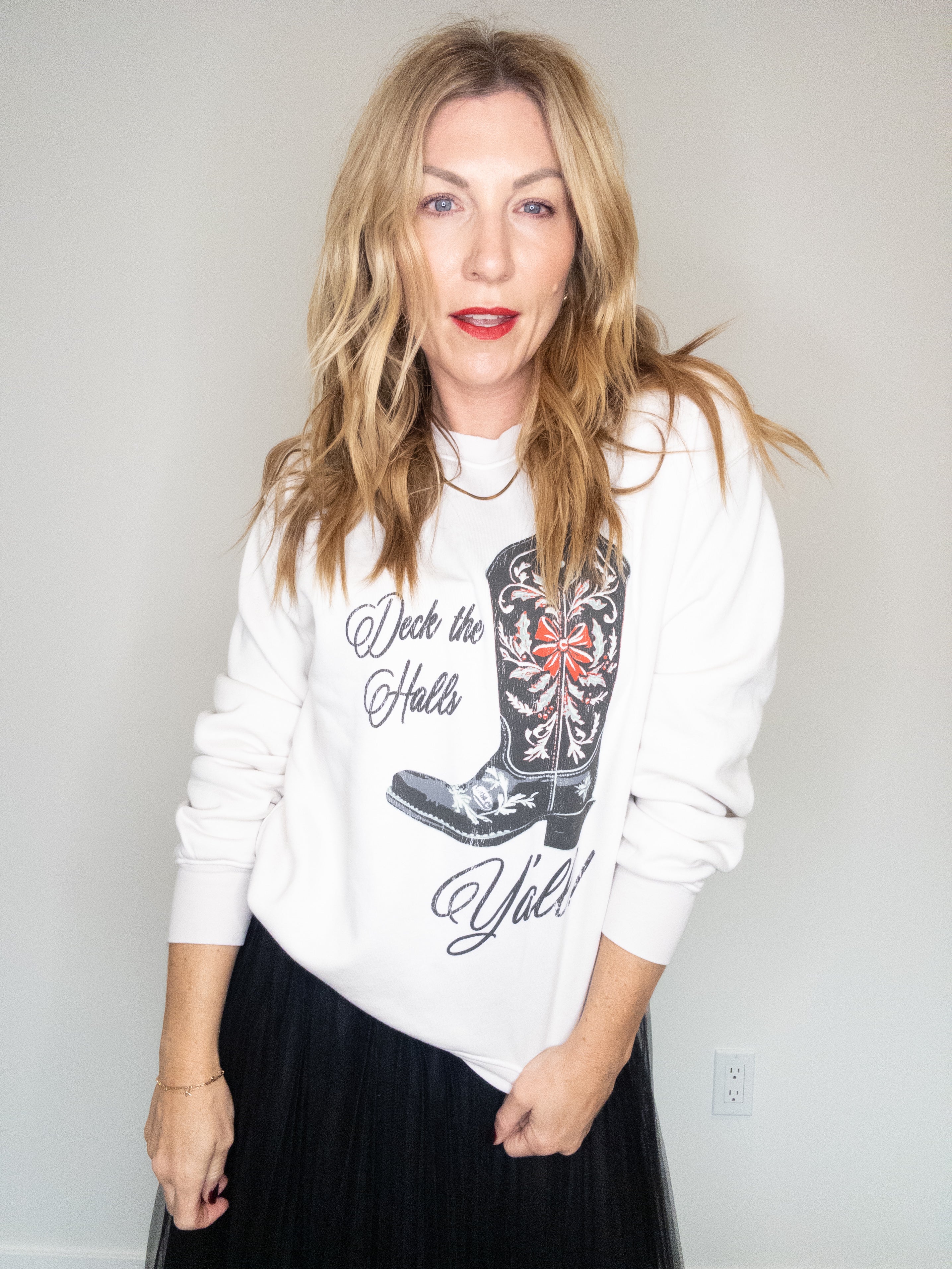 Project Social T Deck The Halls Y'all Sweatshirt