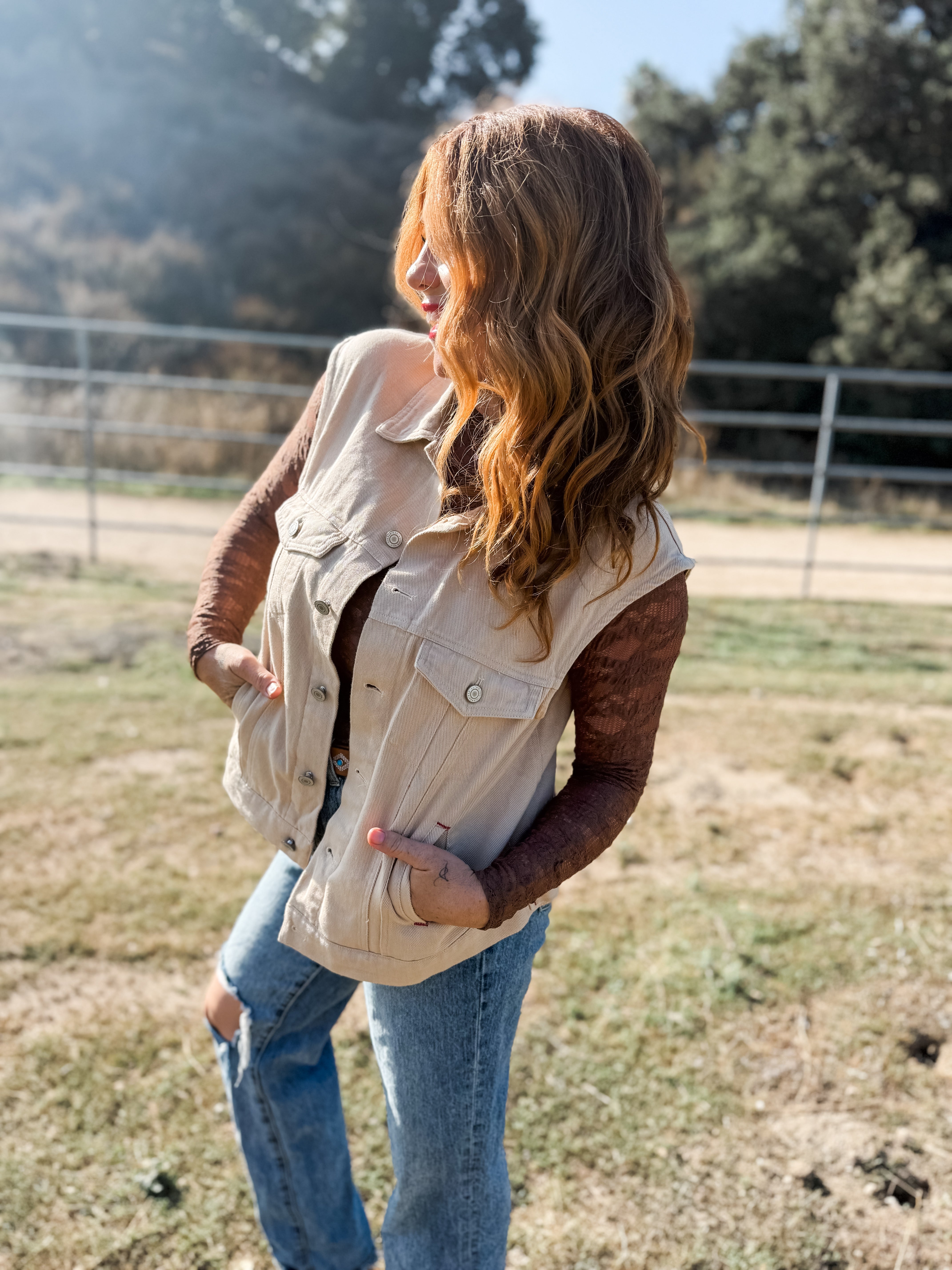 Chasing Sunset Embroidered Vest