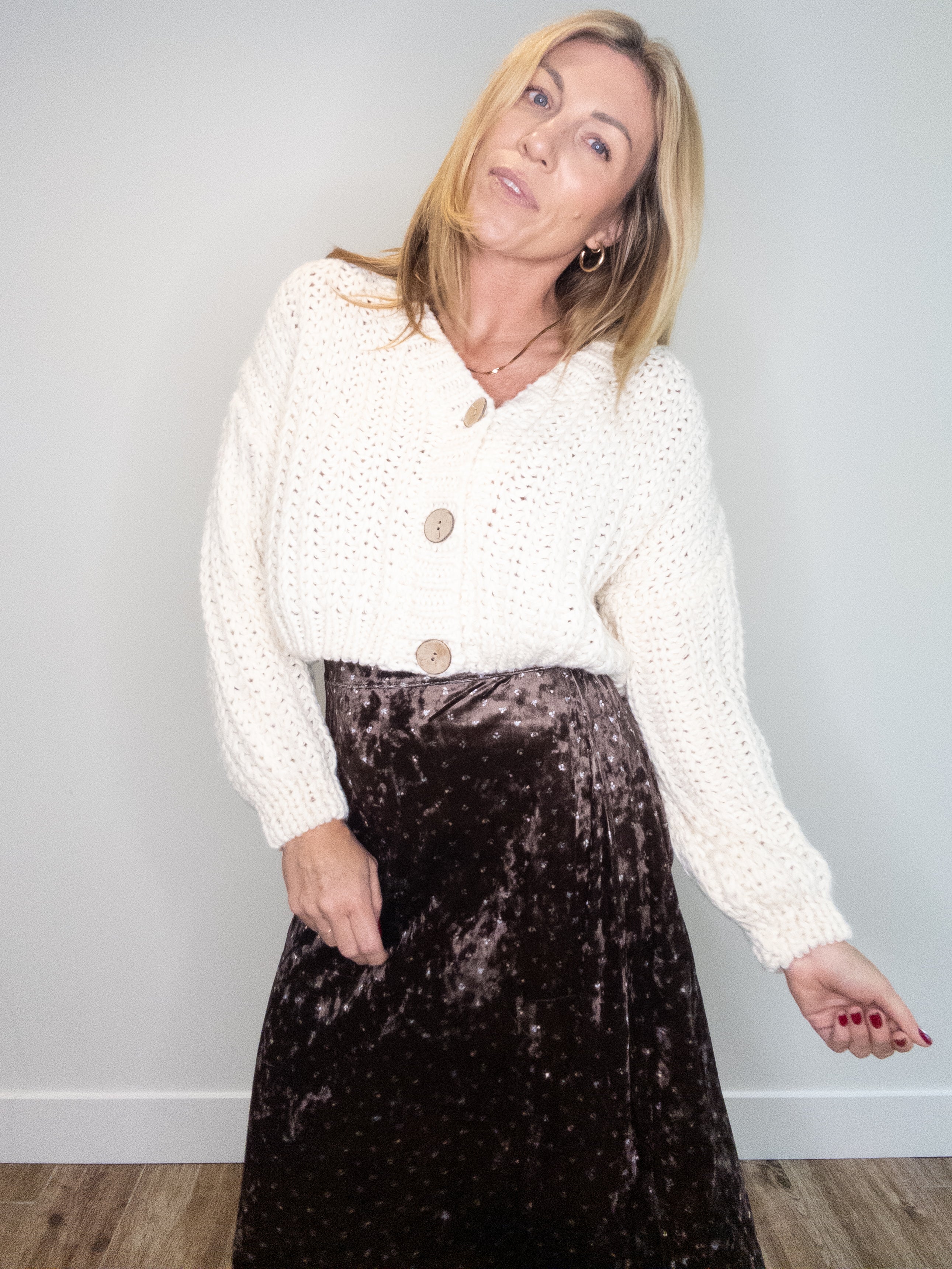 Ditsy Florals Midi Skirt