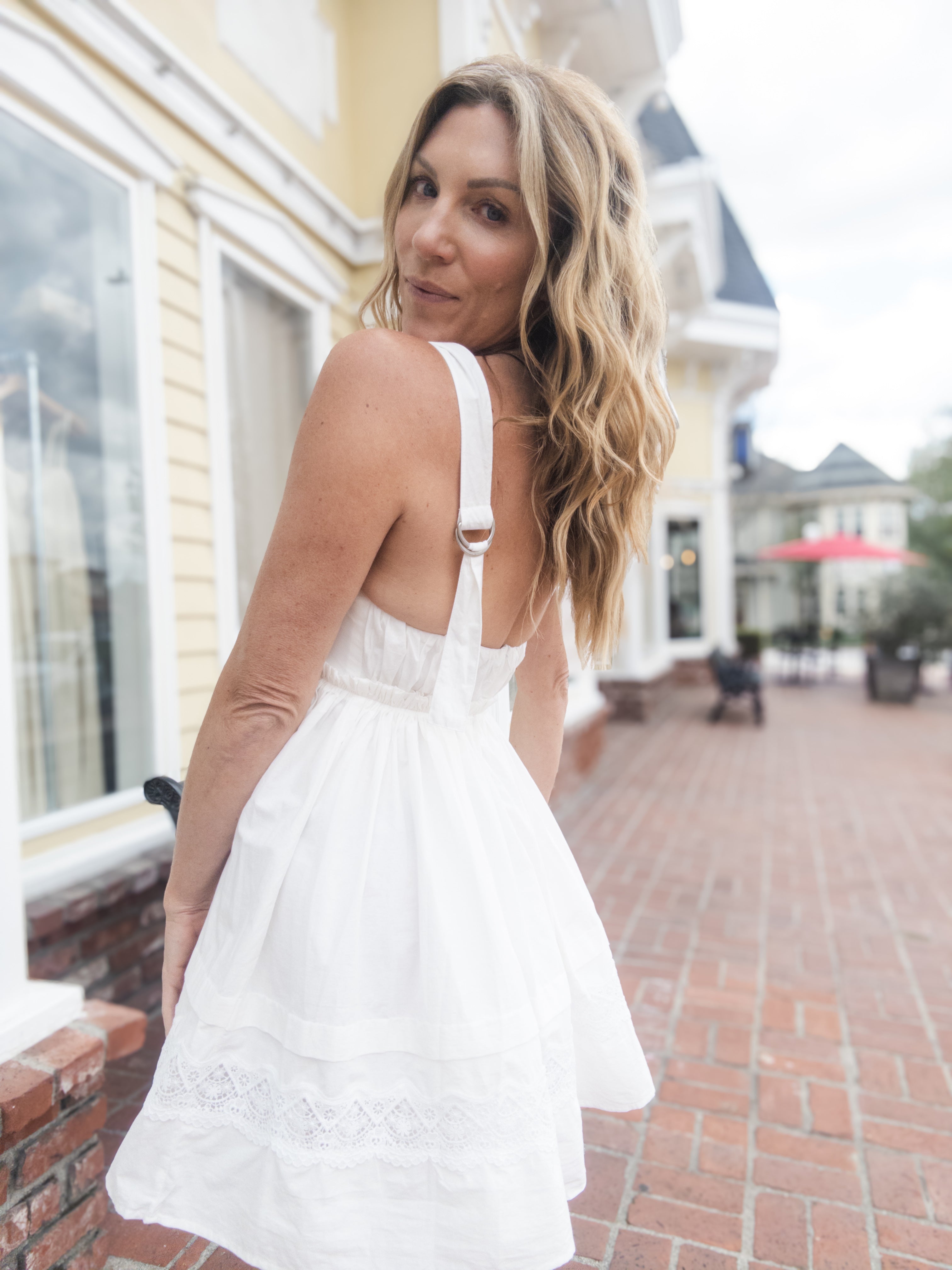 Lila Lace Eyelet Mini Dress