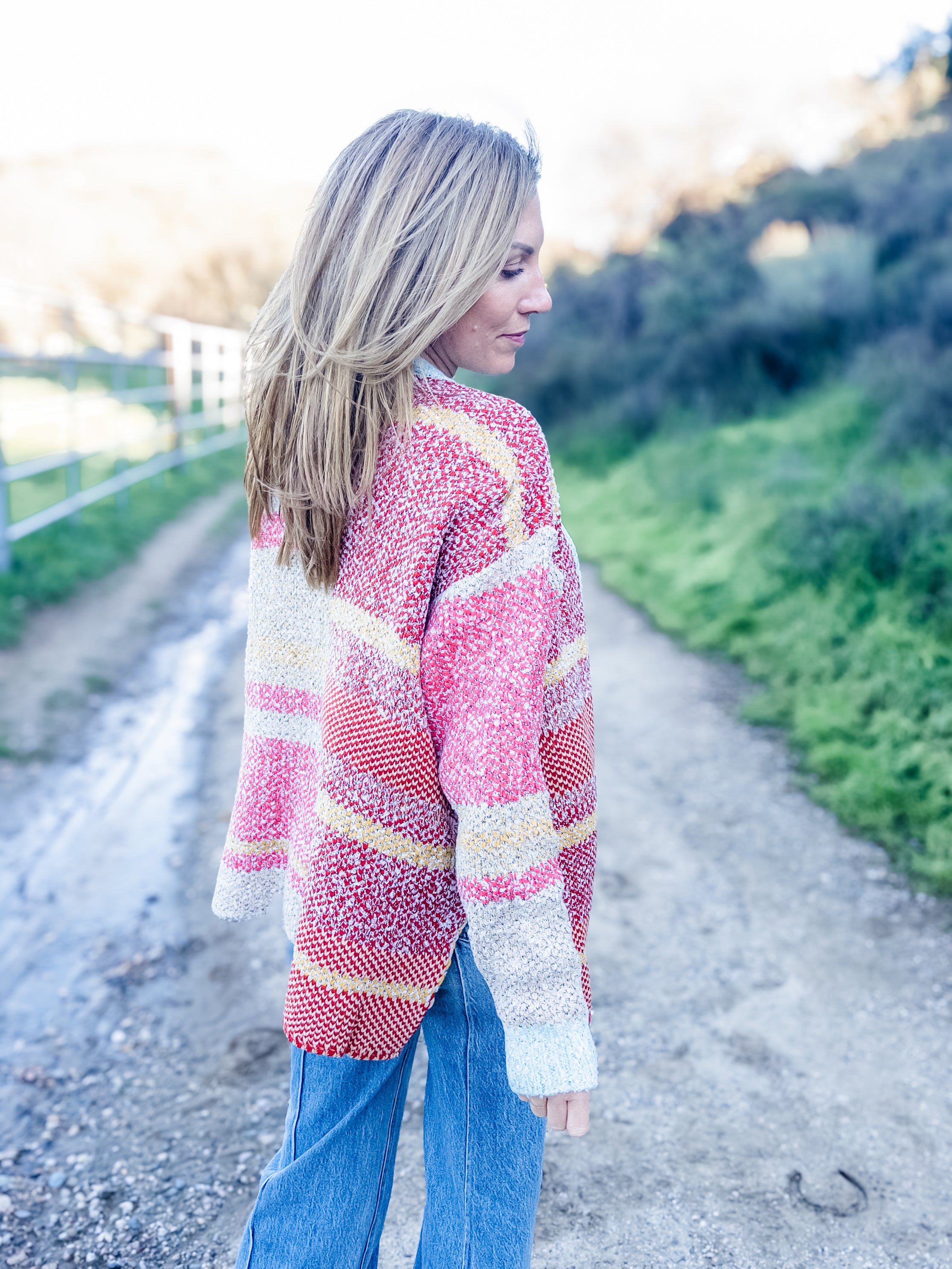 In The Sunset Colorblock Cardigan