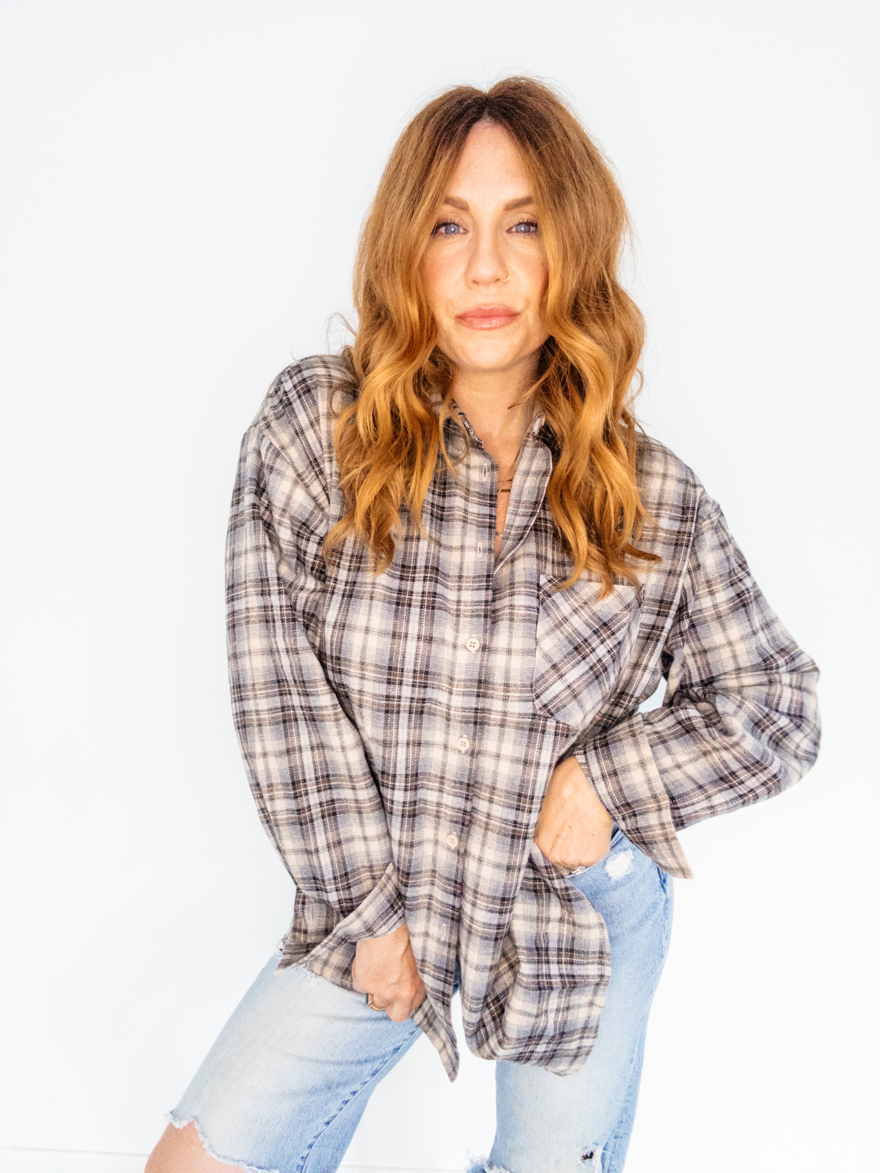 Mad for Plaid Oversized Button Up