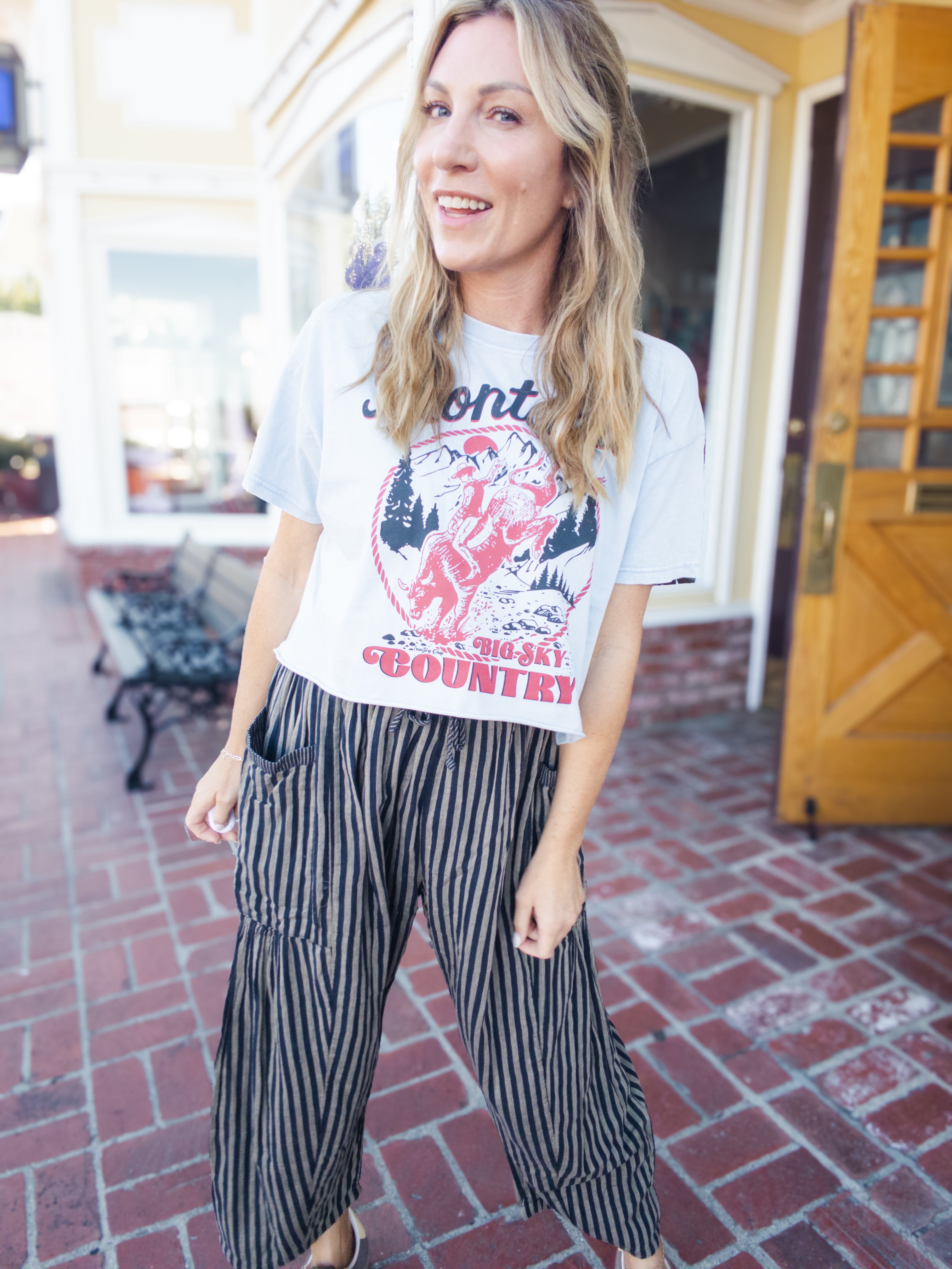 Fine Line Striped Pants