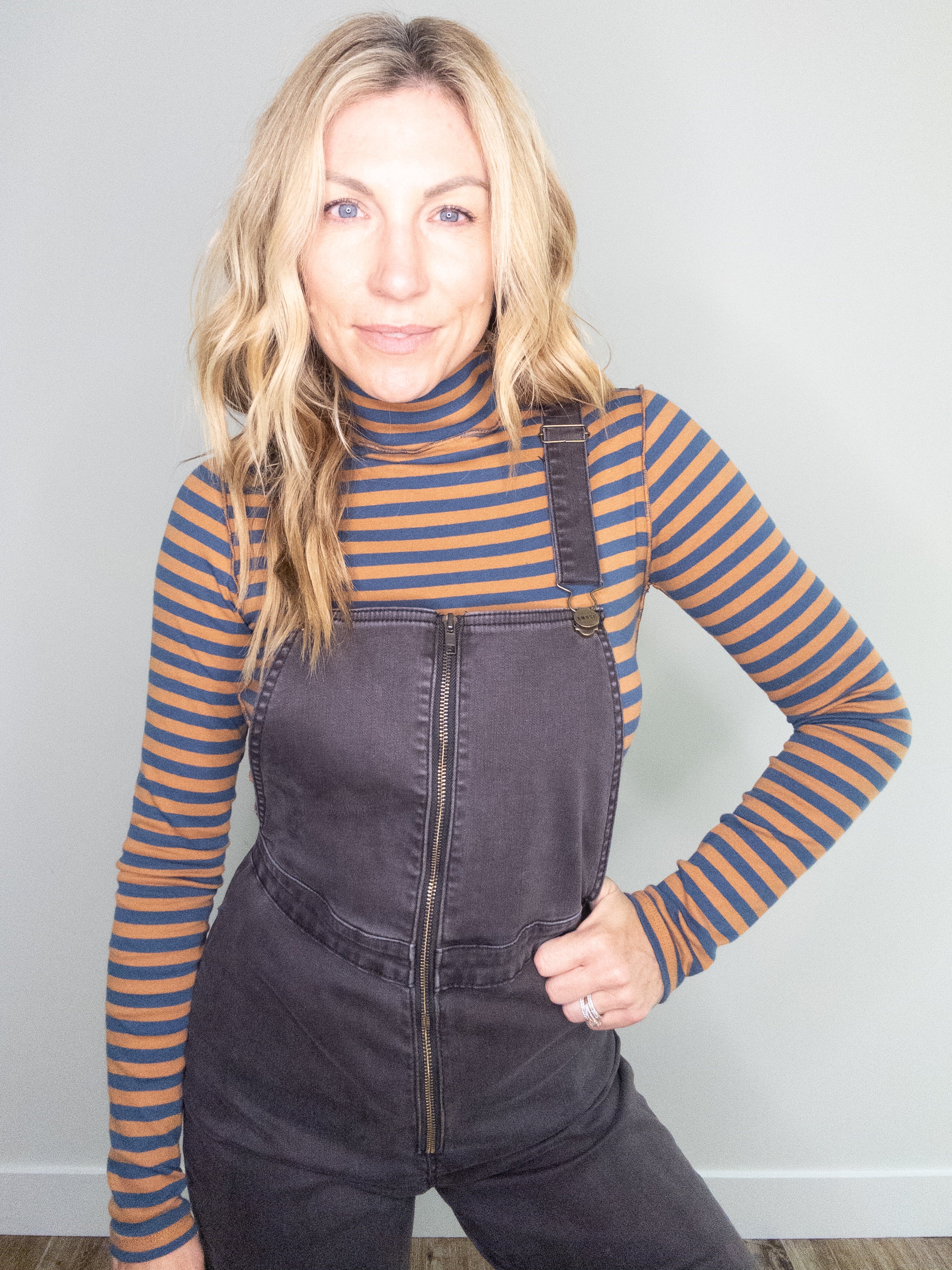 Parallel Lines Striped Turtleneck