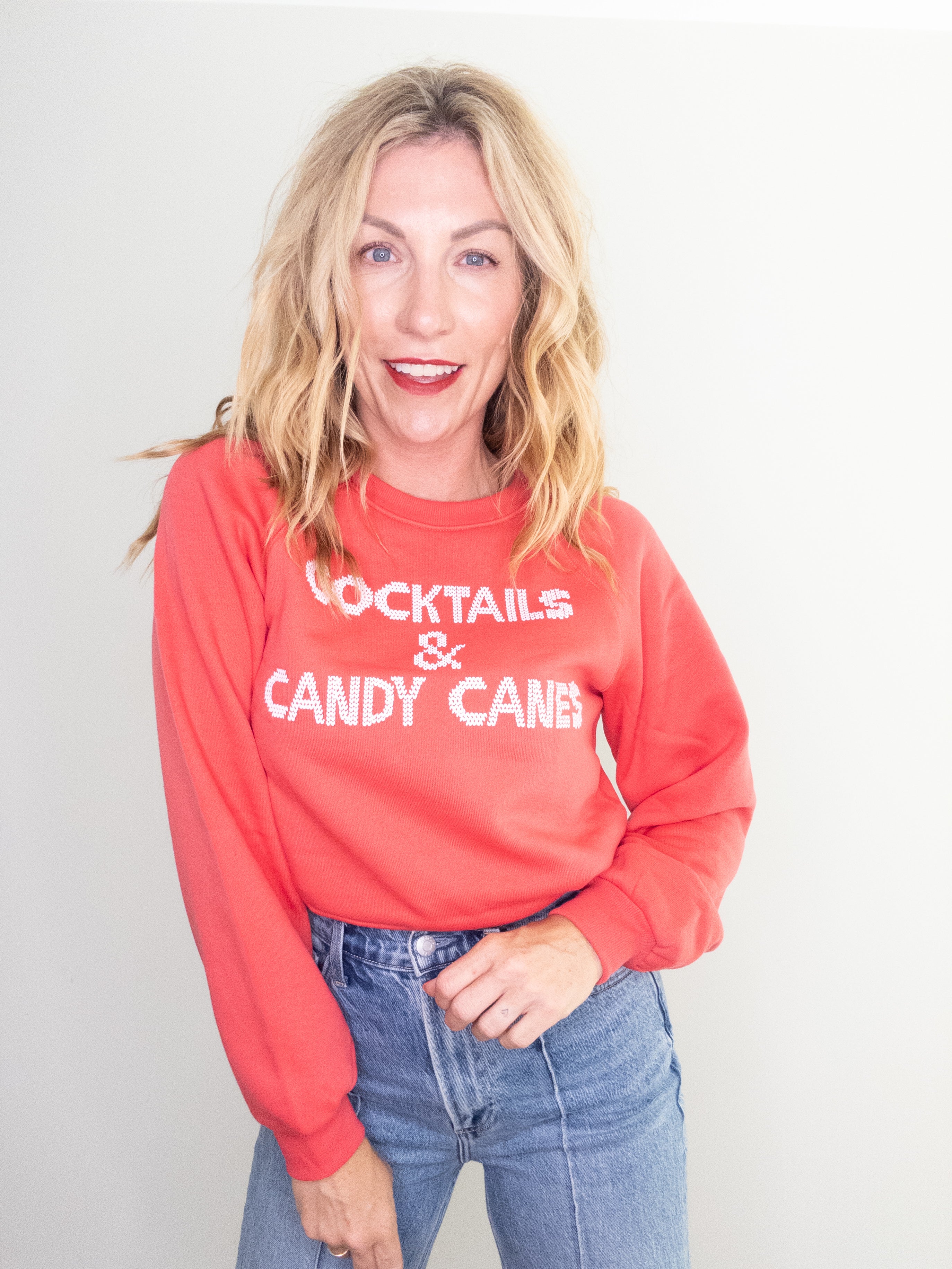 Project Social T Cocktails and Candy Canes Sweatshirt
