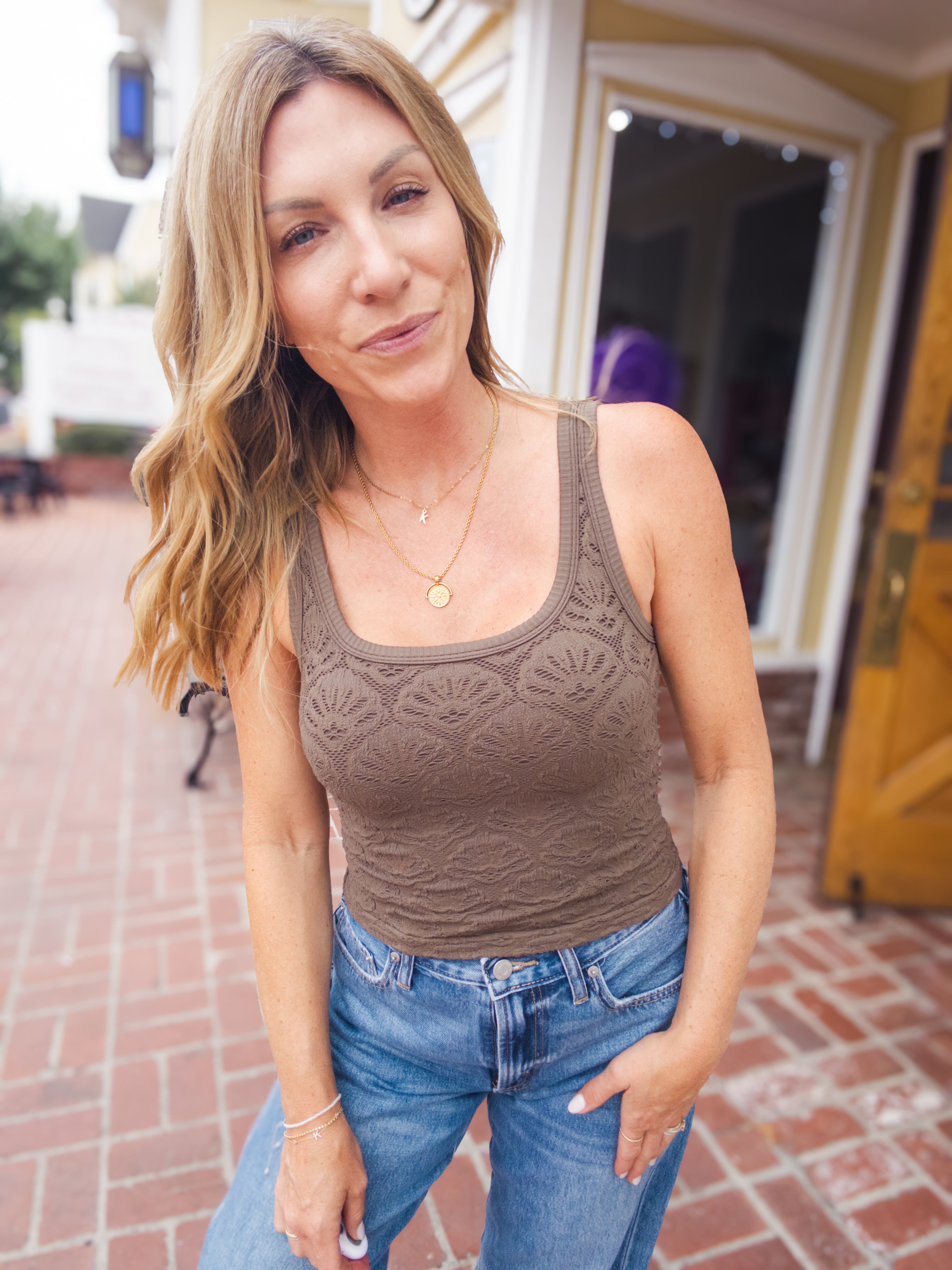 Touch of Floral Lace Tank