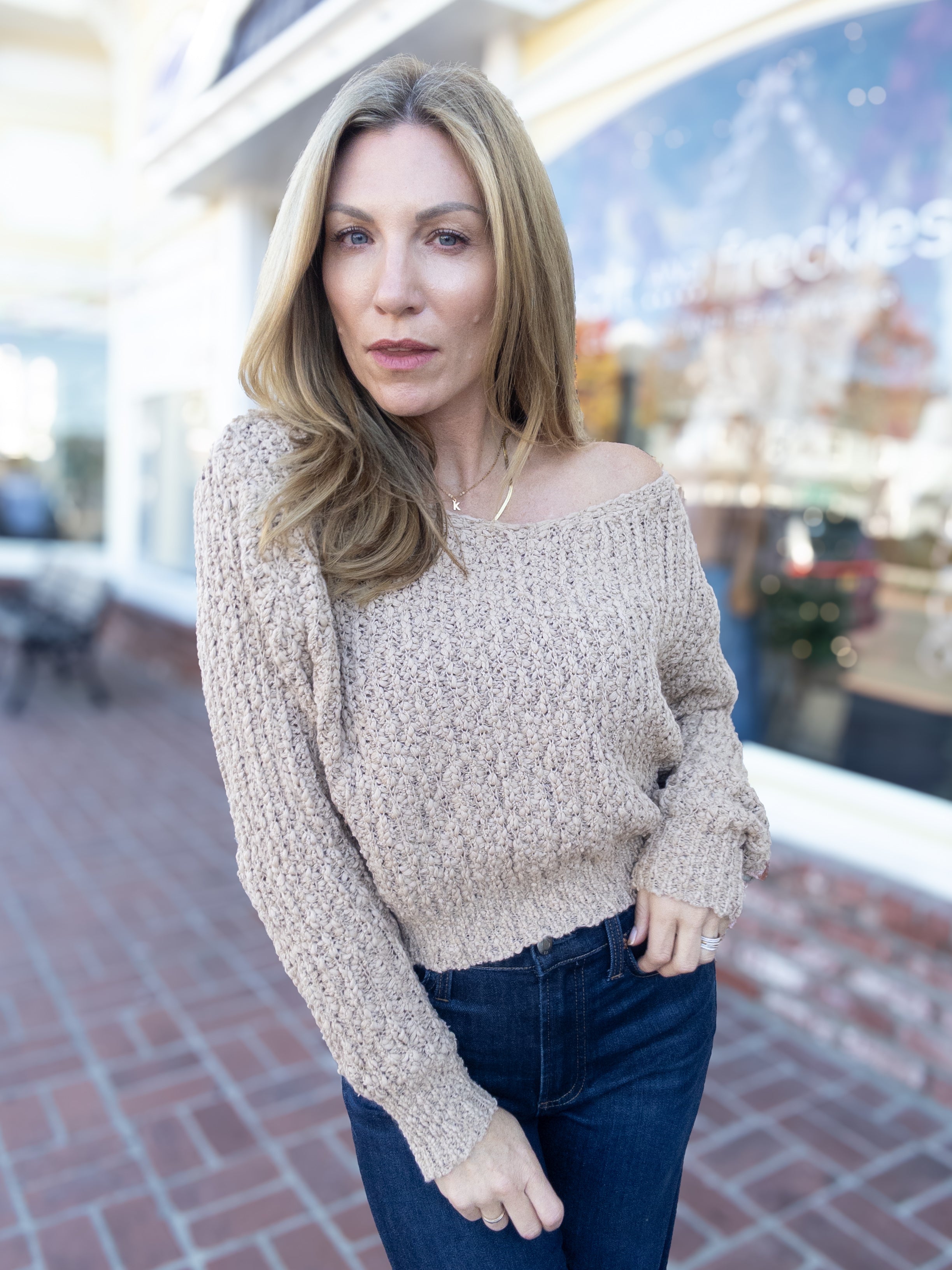 Cappuccino Loose Neck Sweater