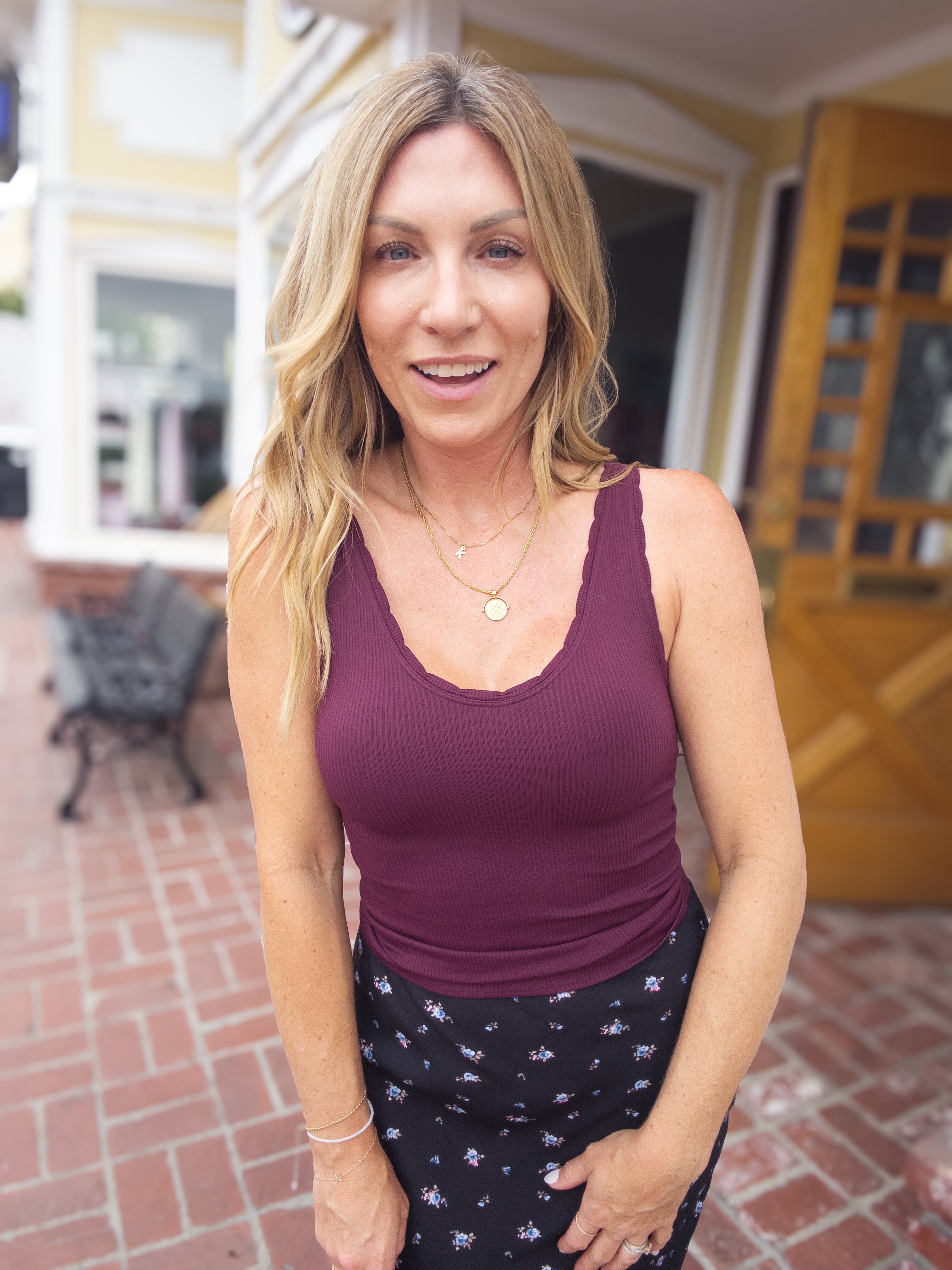 Scalloped Edges Tank Top