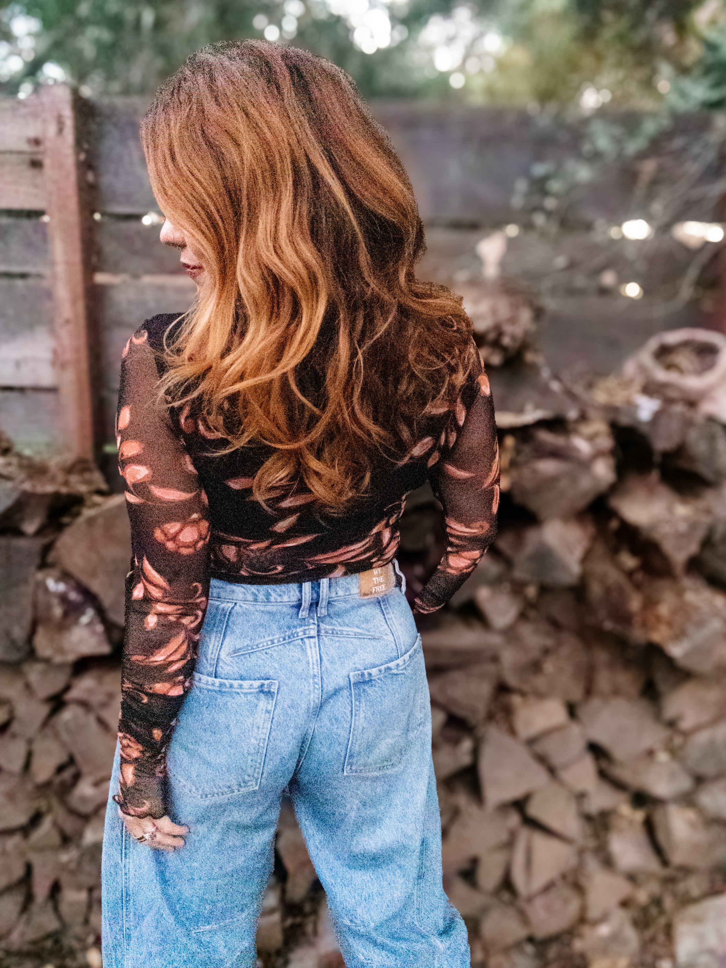 Fallen Leaf Mesh Bodysuit