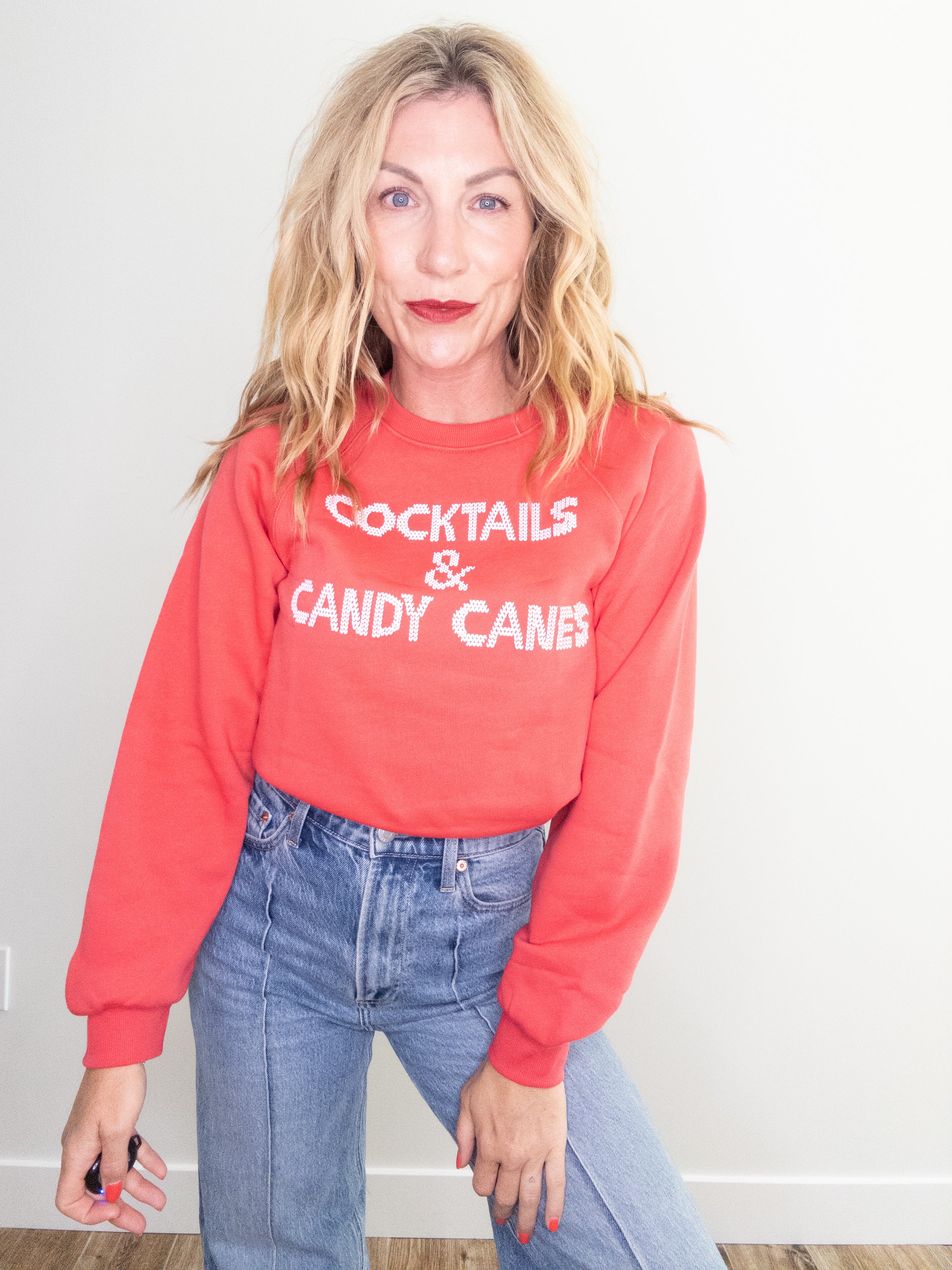 Project Social T Cocktails and Candy Canes Sweatshirt