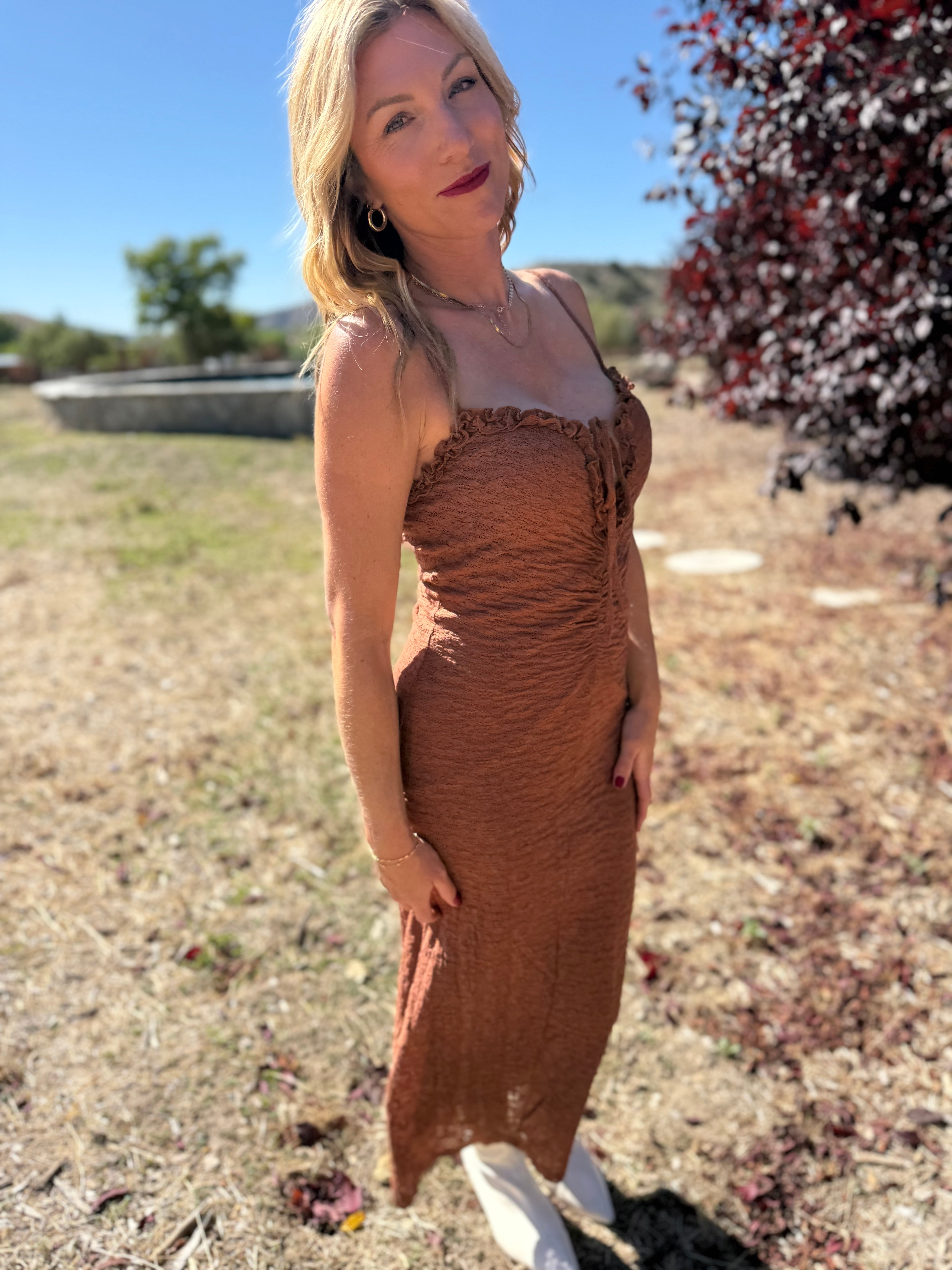 Fallen Leaves Maxi Dress