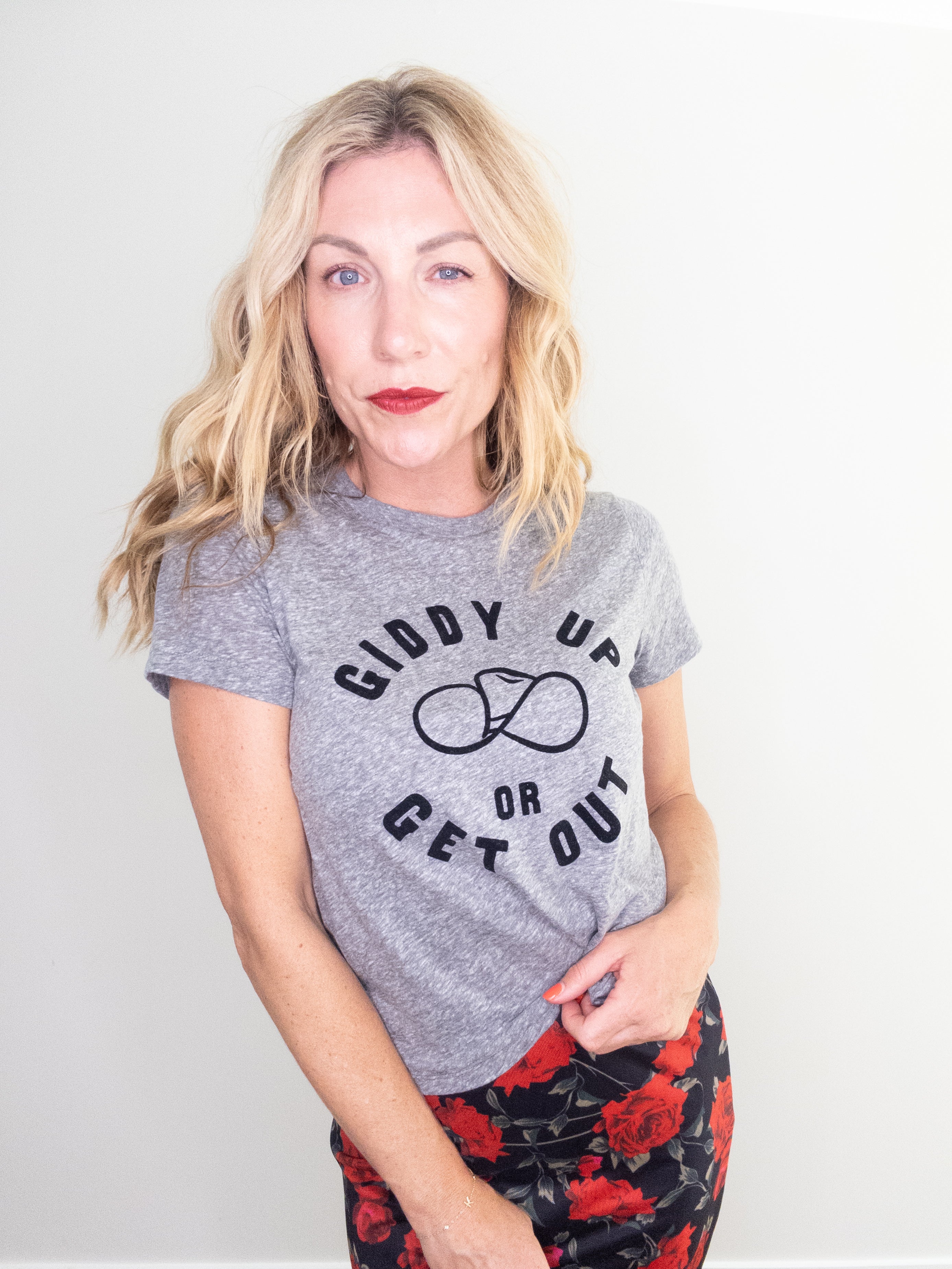 Project Social T Giddy Up or Get Out Baby Tee