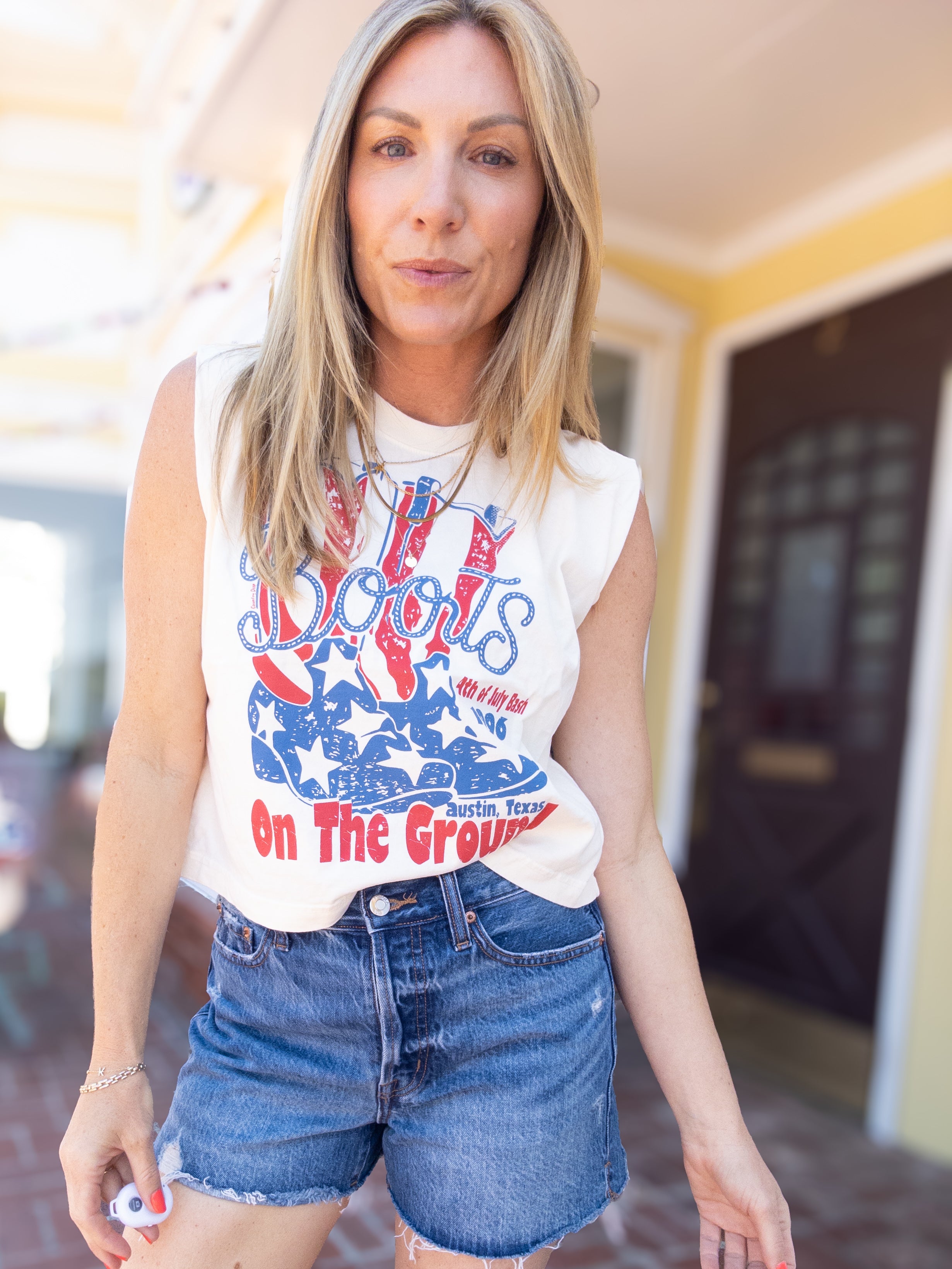 Boots On The Ground Boxy Muscle Tee