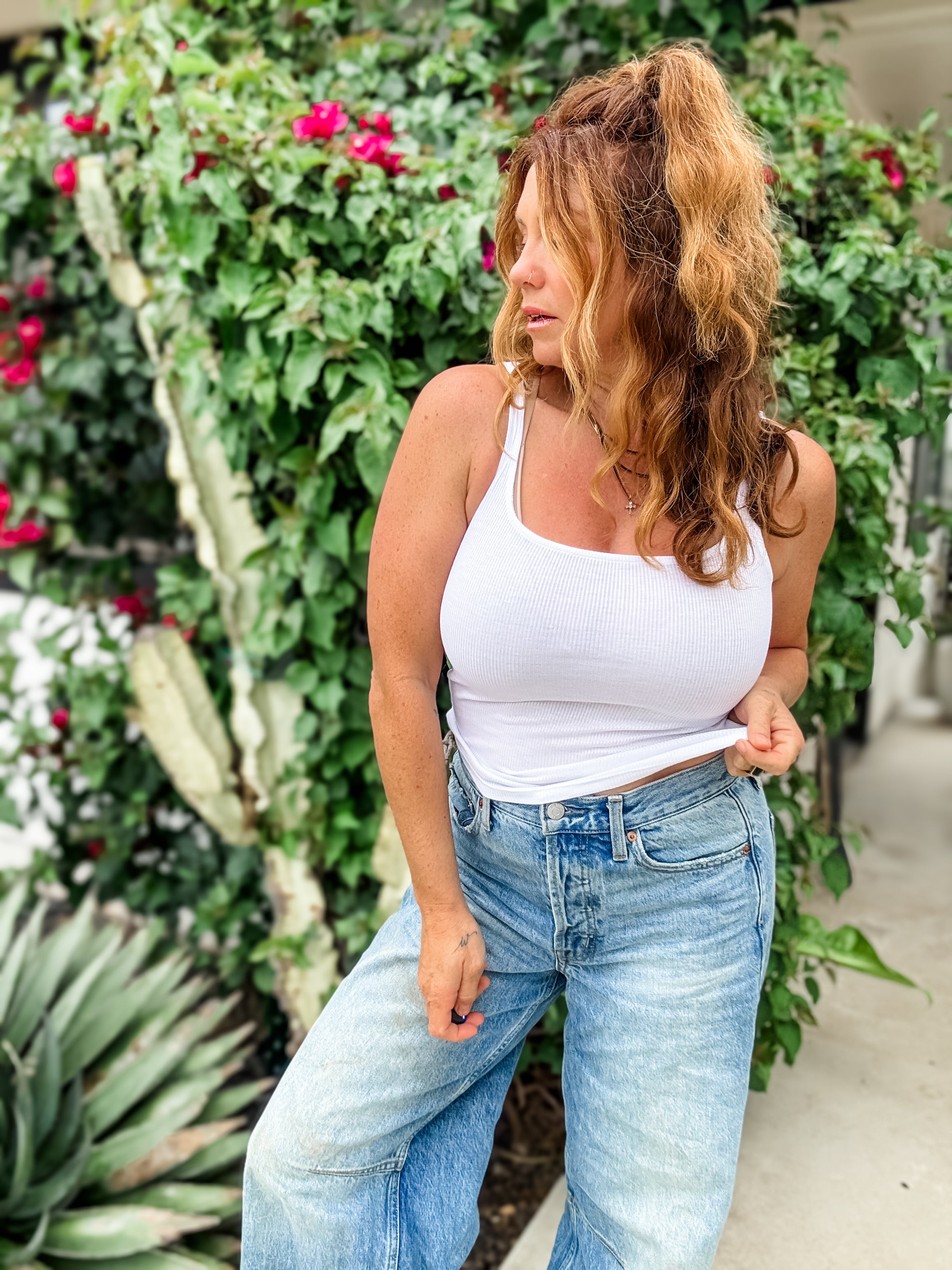 Project Social T Olsen Scoop Neck Rib Tank