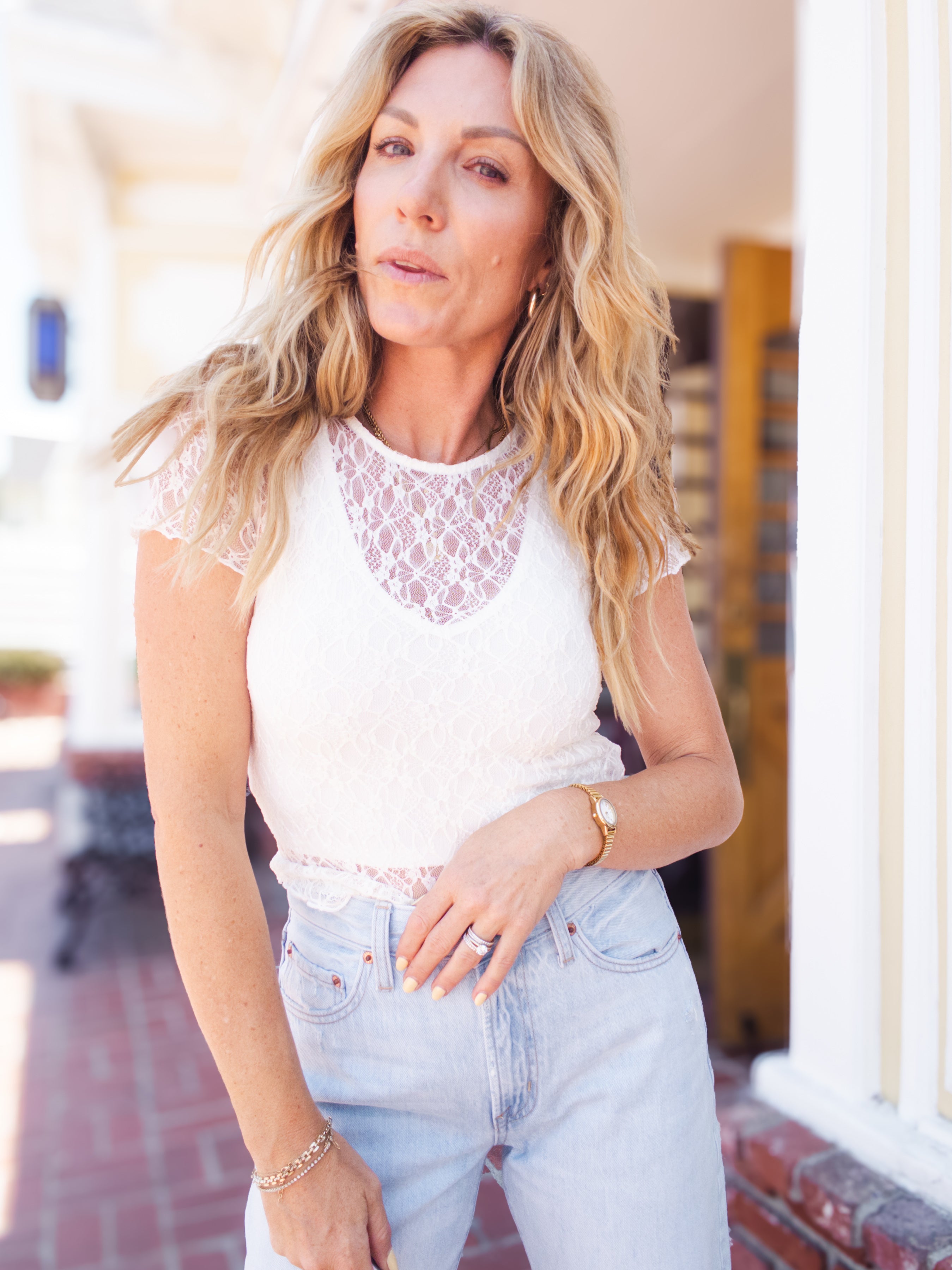 Project Social T Avila Lace Baby Tee