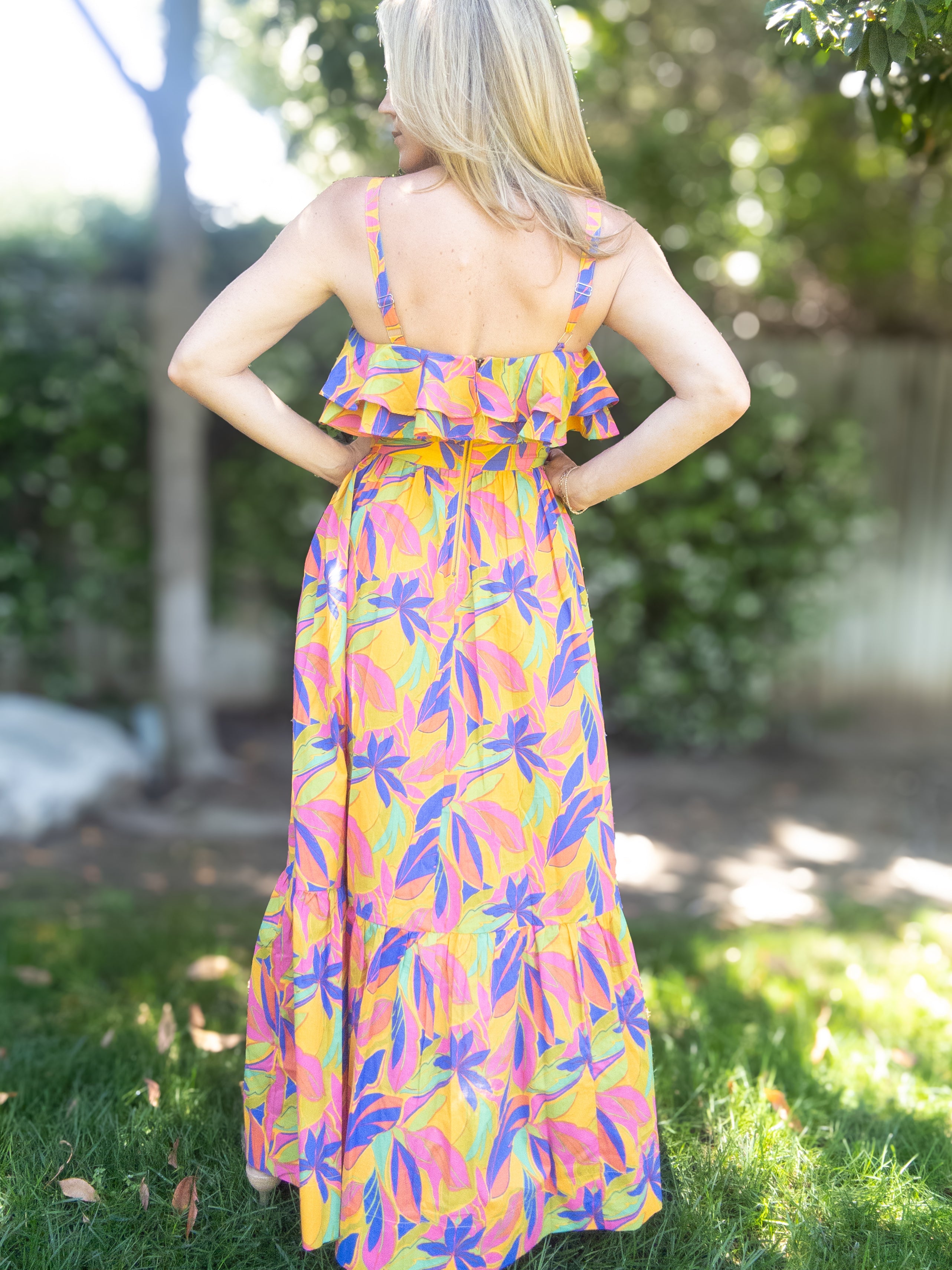 Vibrant Tropics Maxi Dress