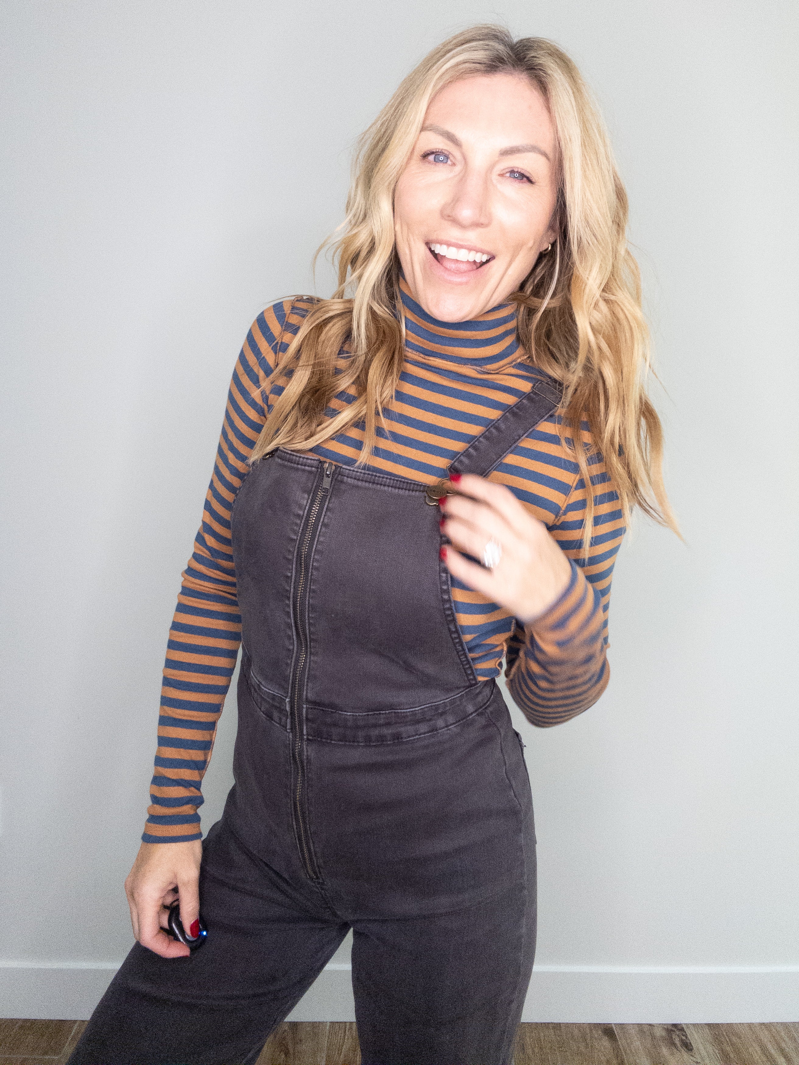 Parallel Lines Striped Turtleneck