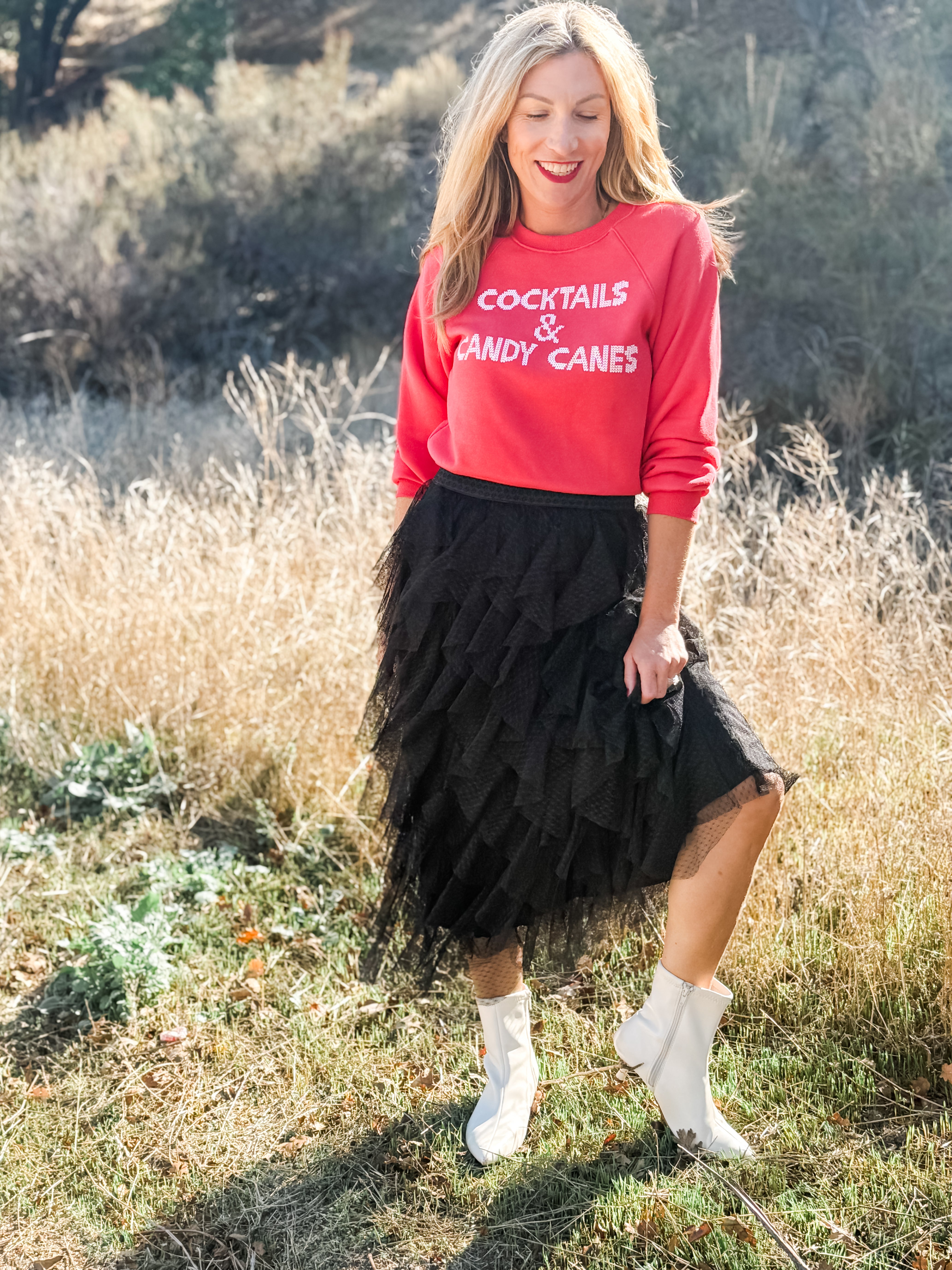 Project Social T Cocktails and Candy Canes Sweatshirt