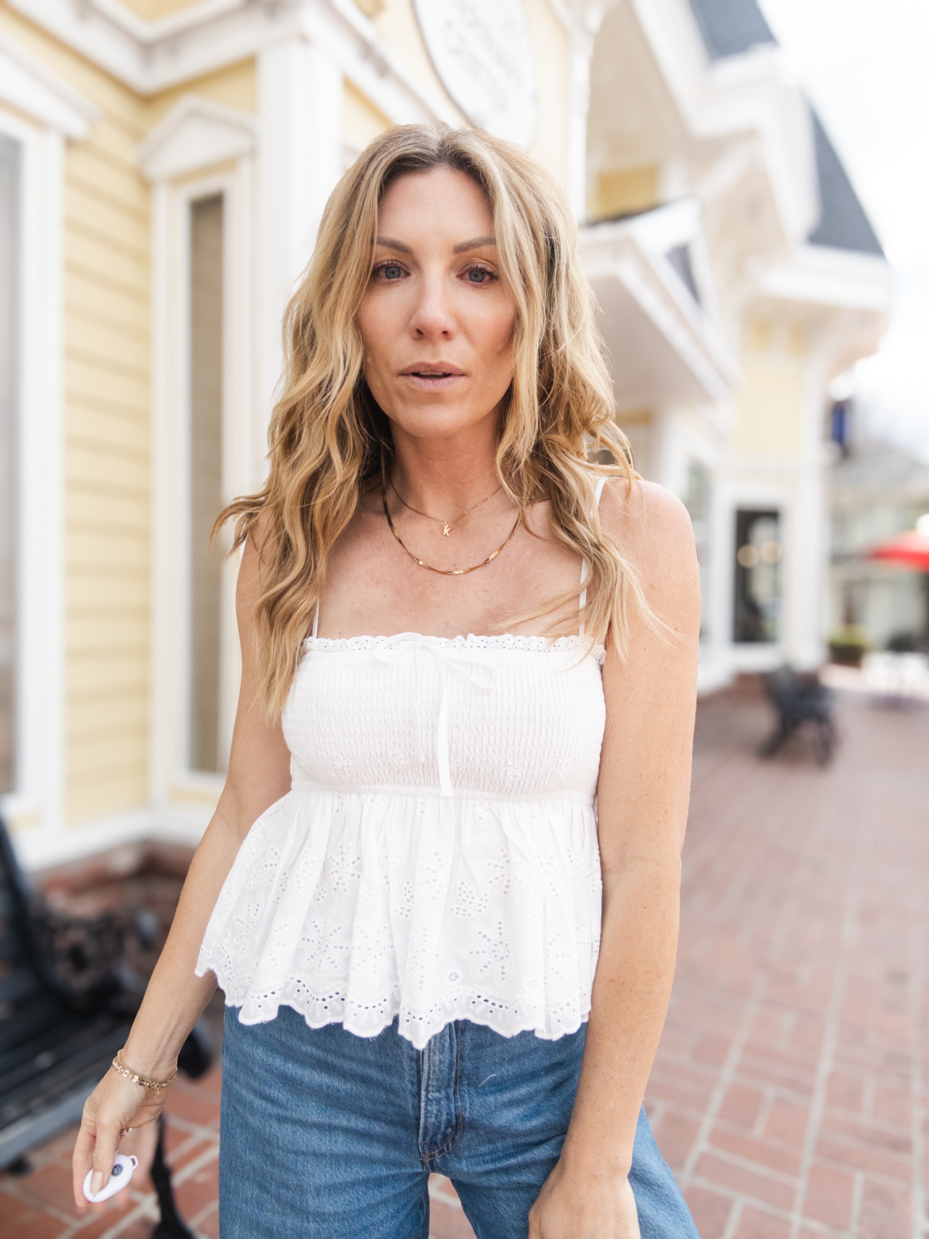 Tea Party Eyelet Top