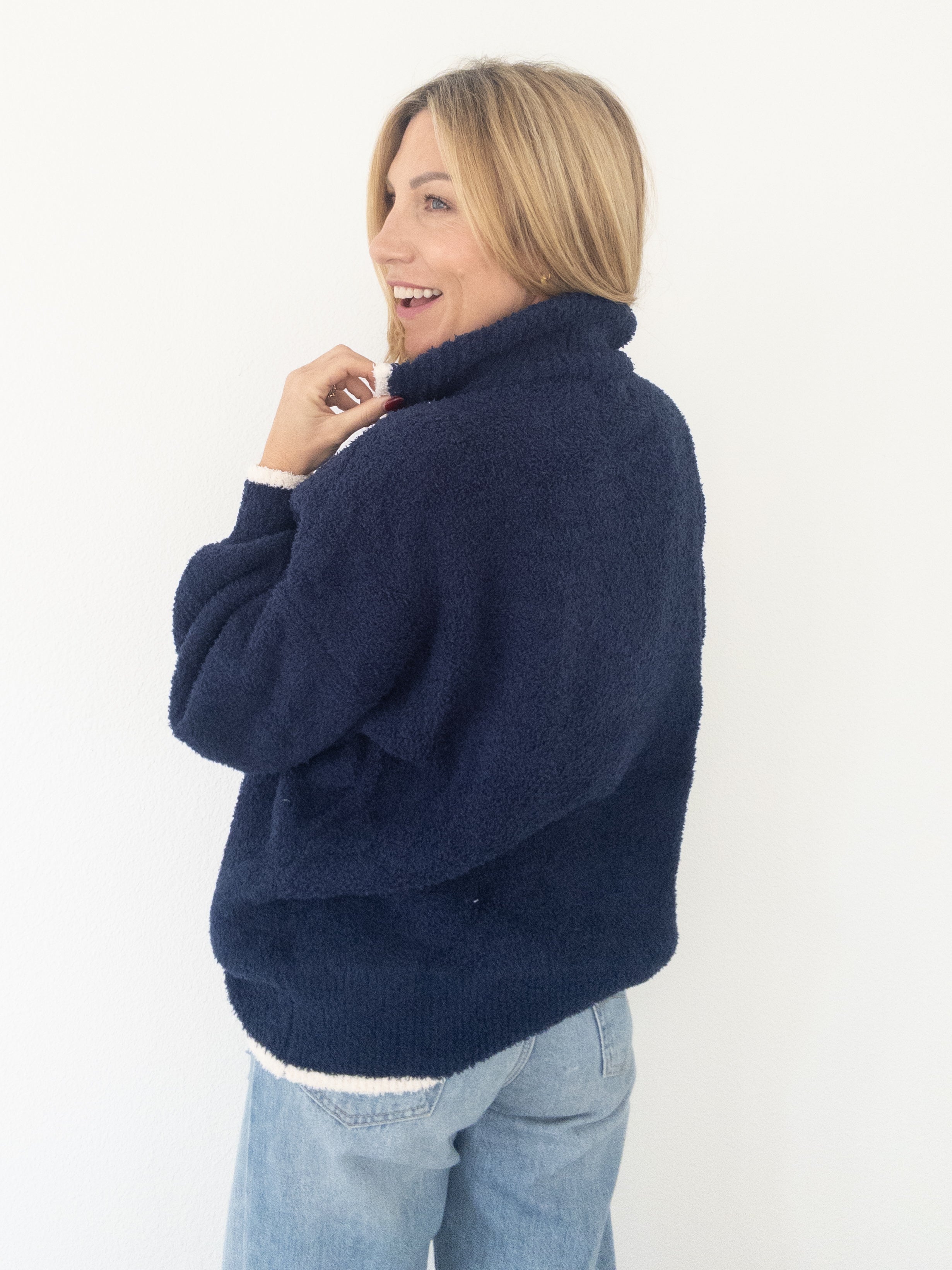 Janie Quarter Zip Sweater