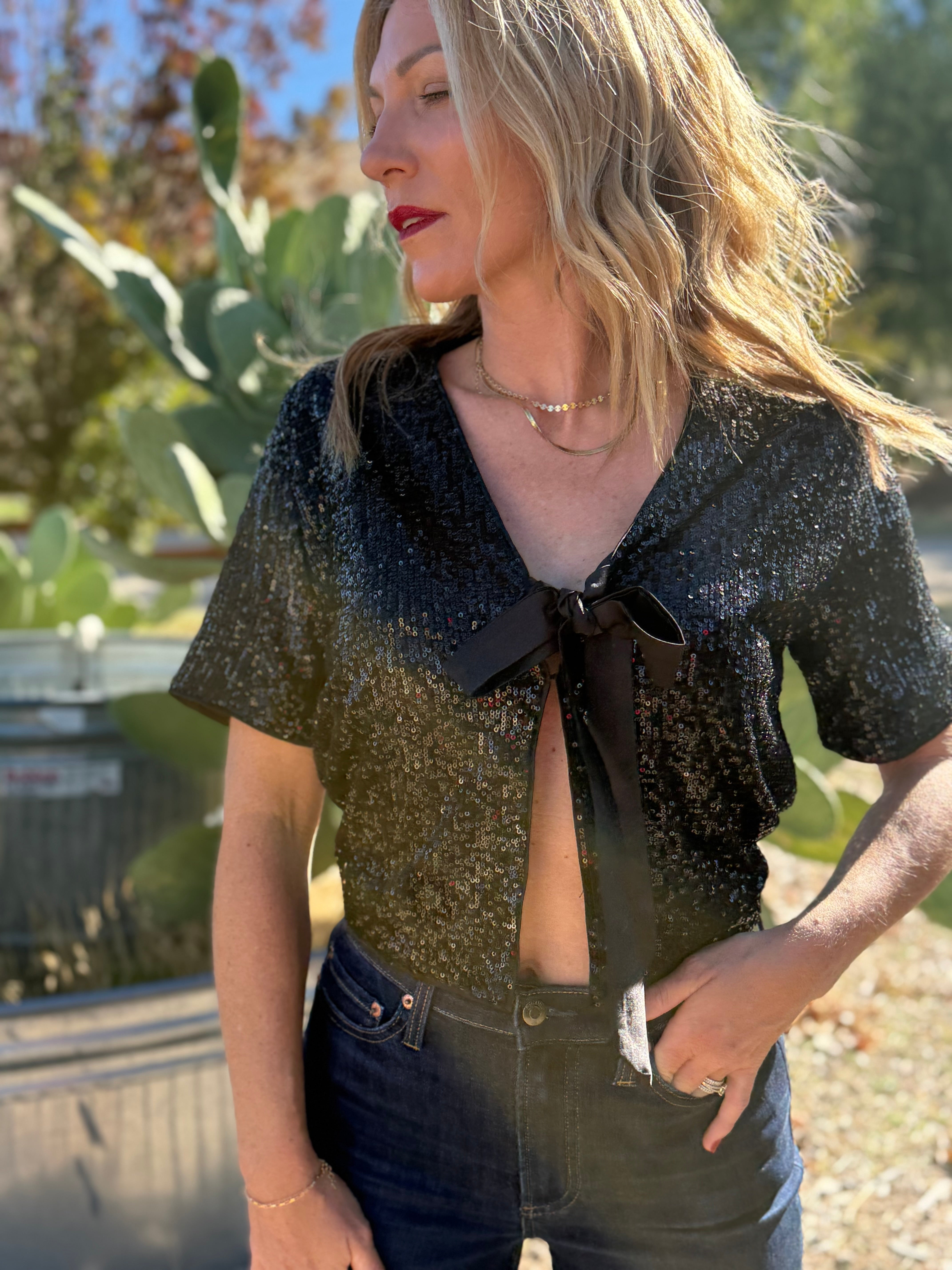 Midnight Sparkle Top