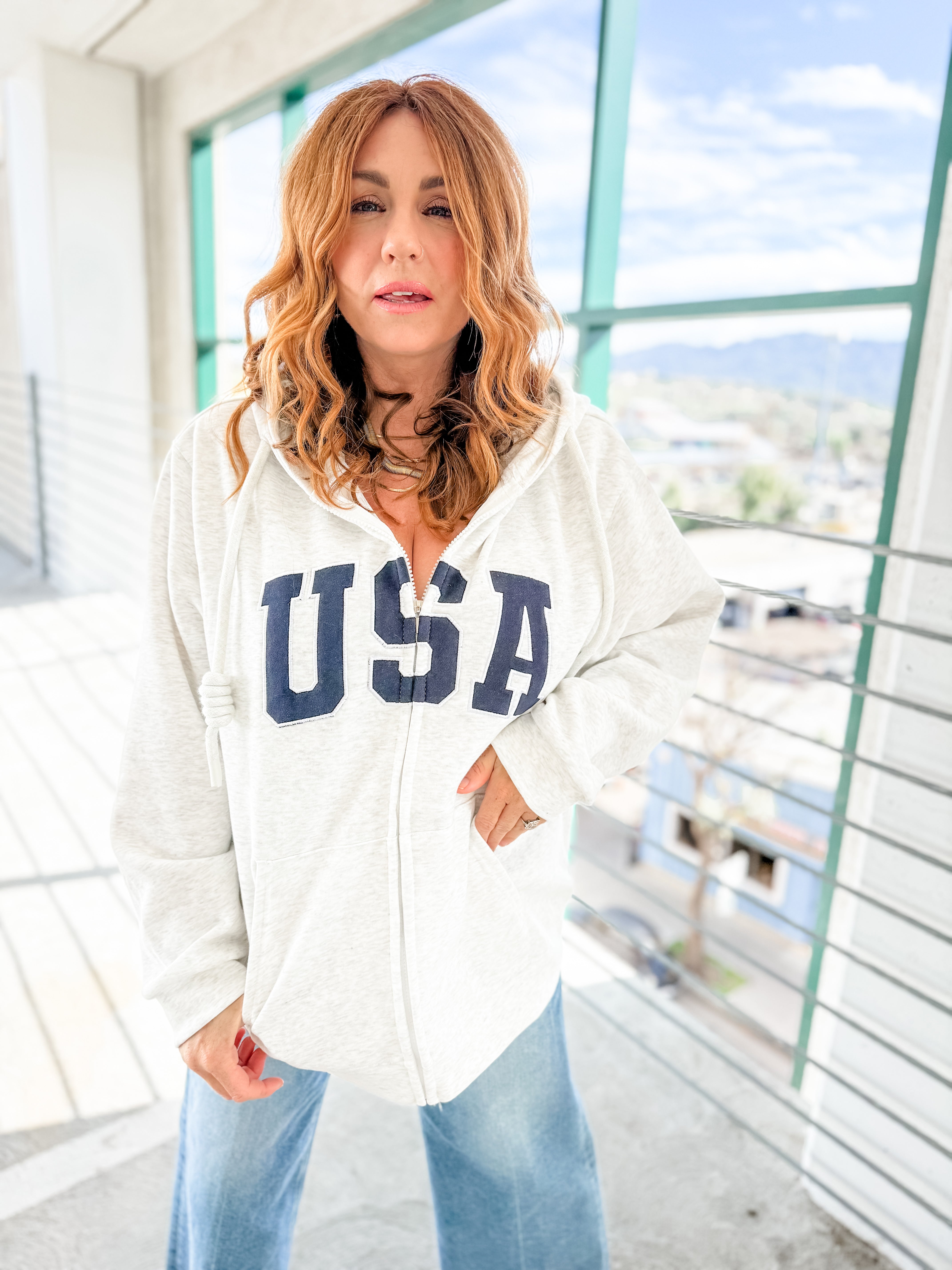 Fav Team Oversized Zip Up Hoodie