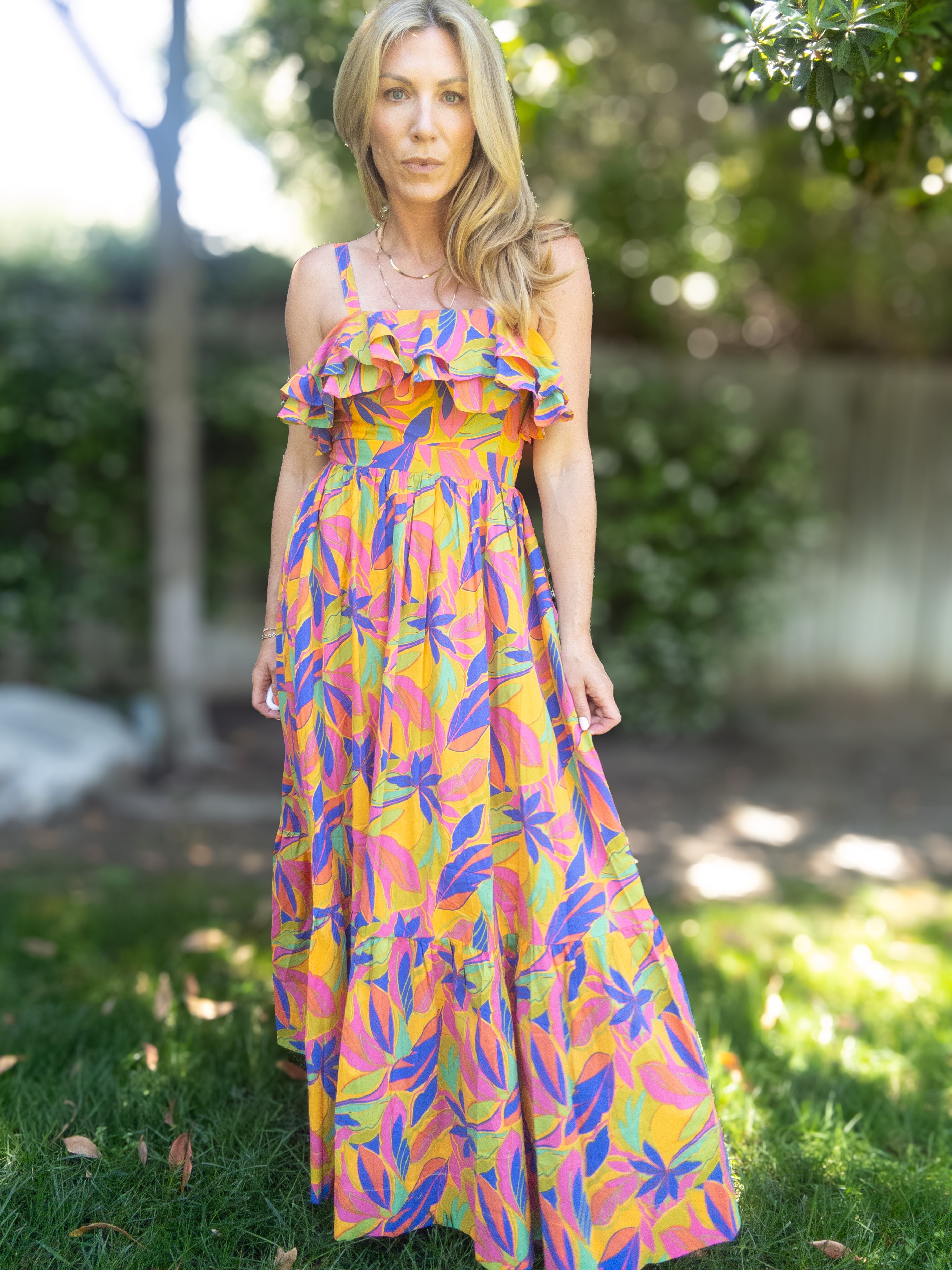 Vibrant Tropics Maxi Dress