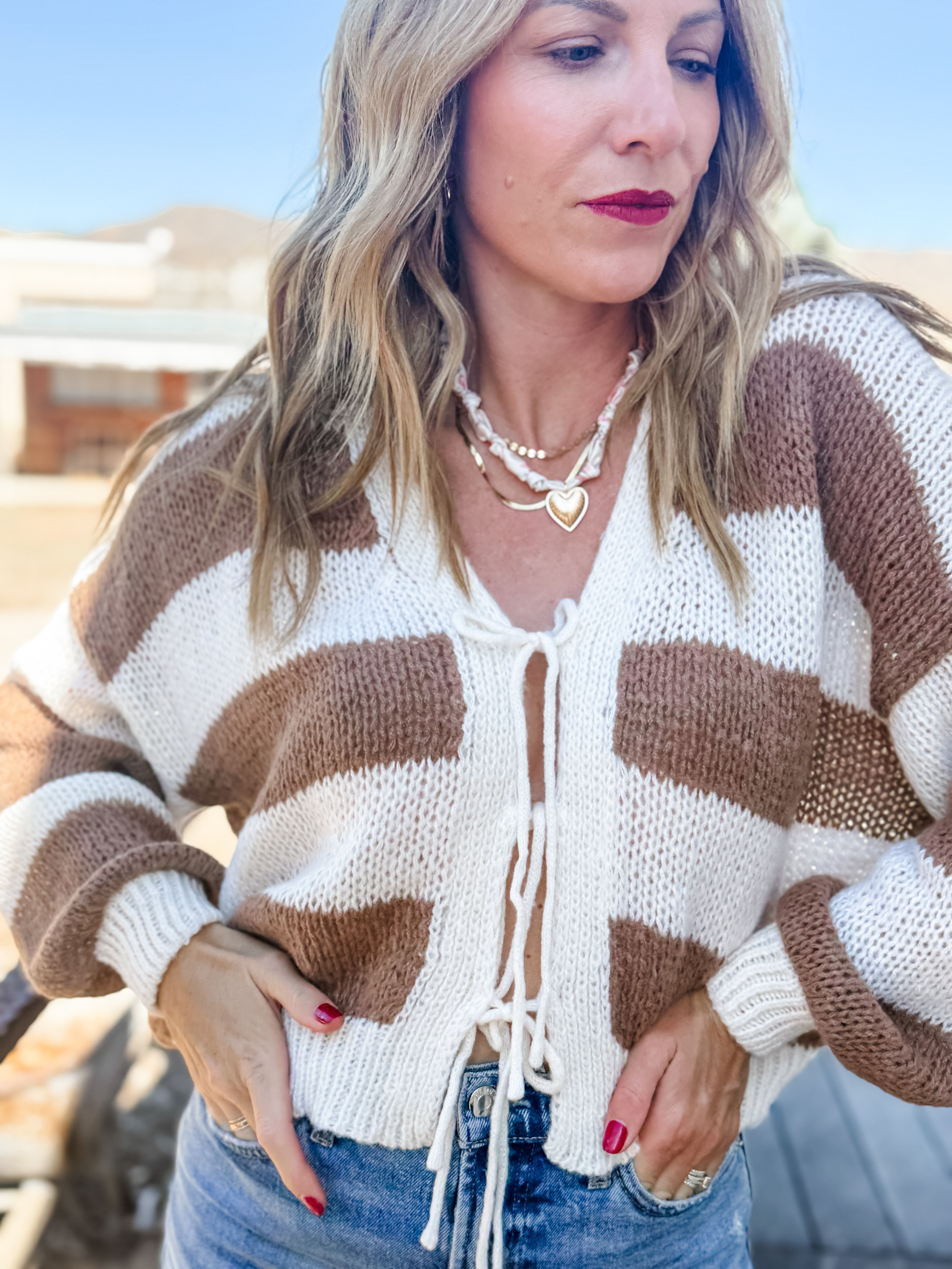 Evangaline Striped Cardigan