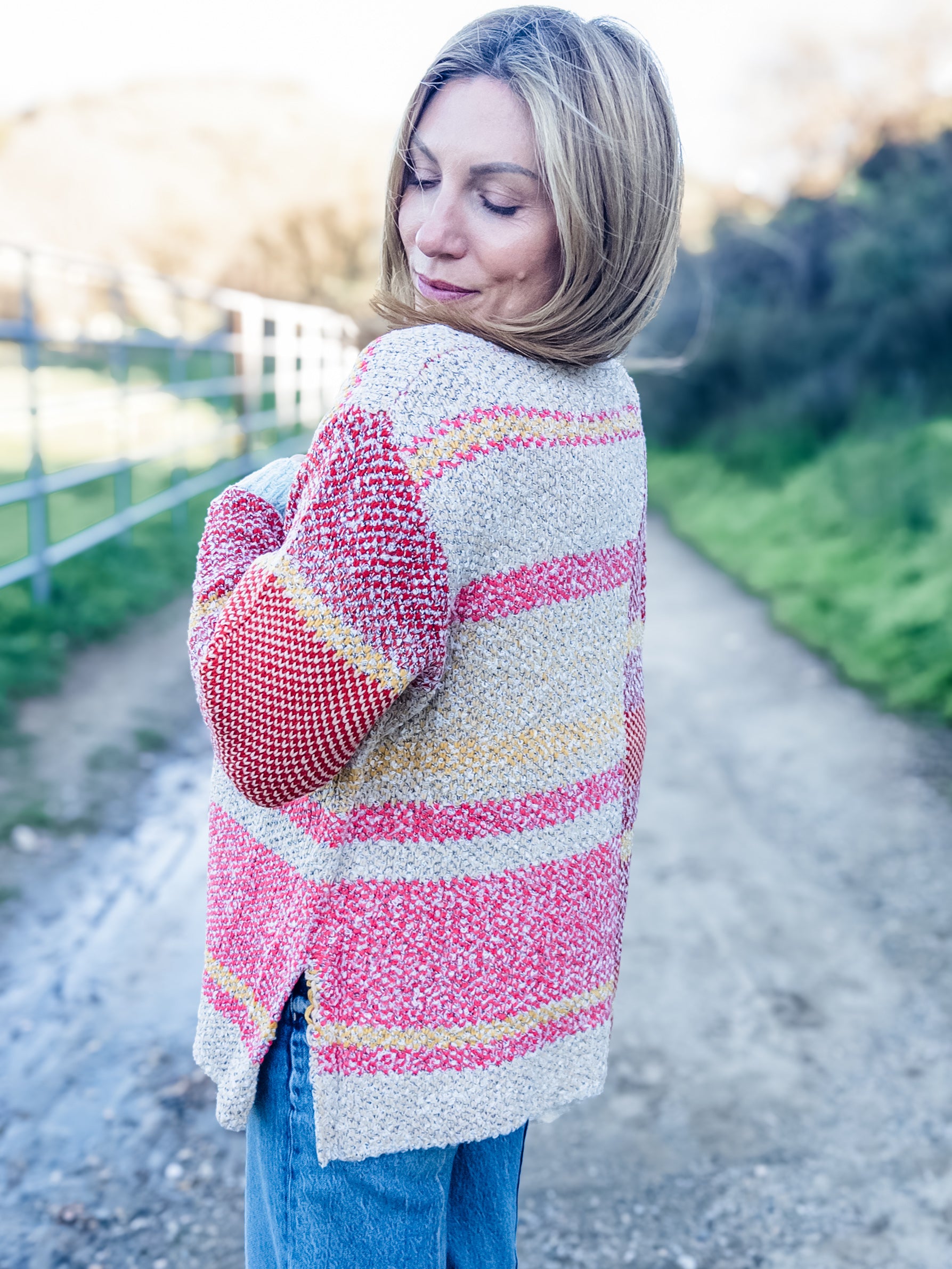 In The Sunset Colorblock Cardigan