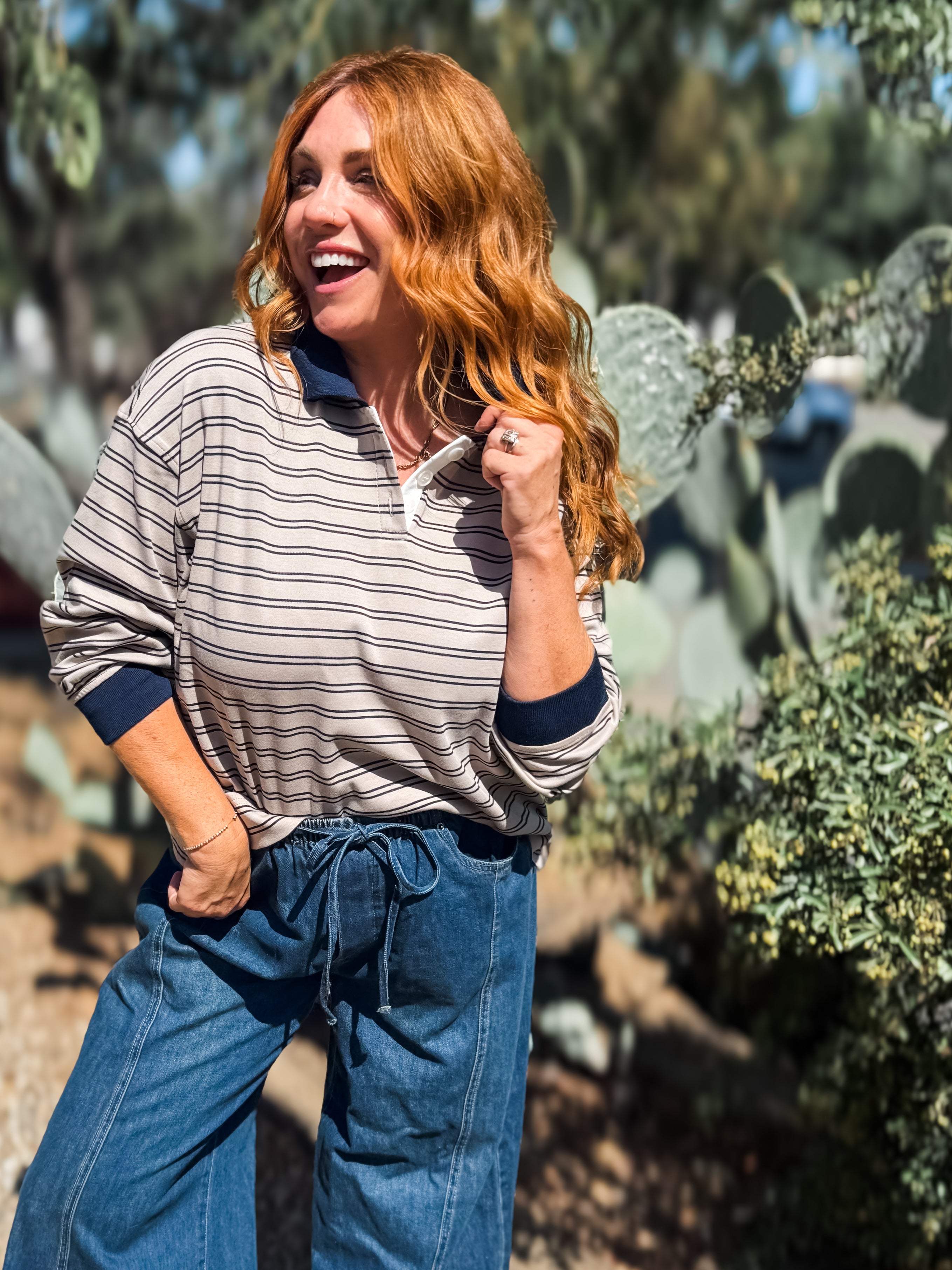 Class Is In Session Stripe Polo