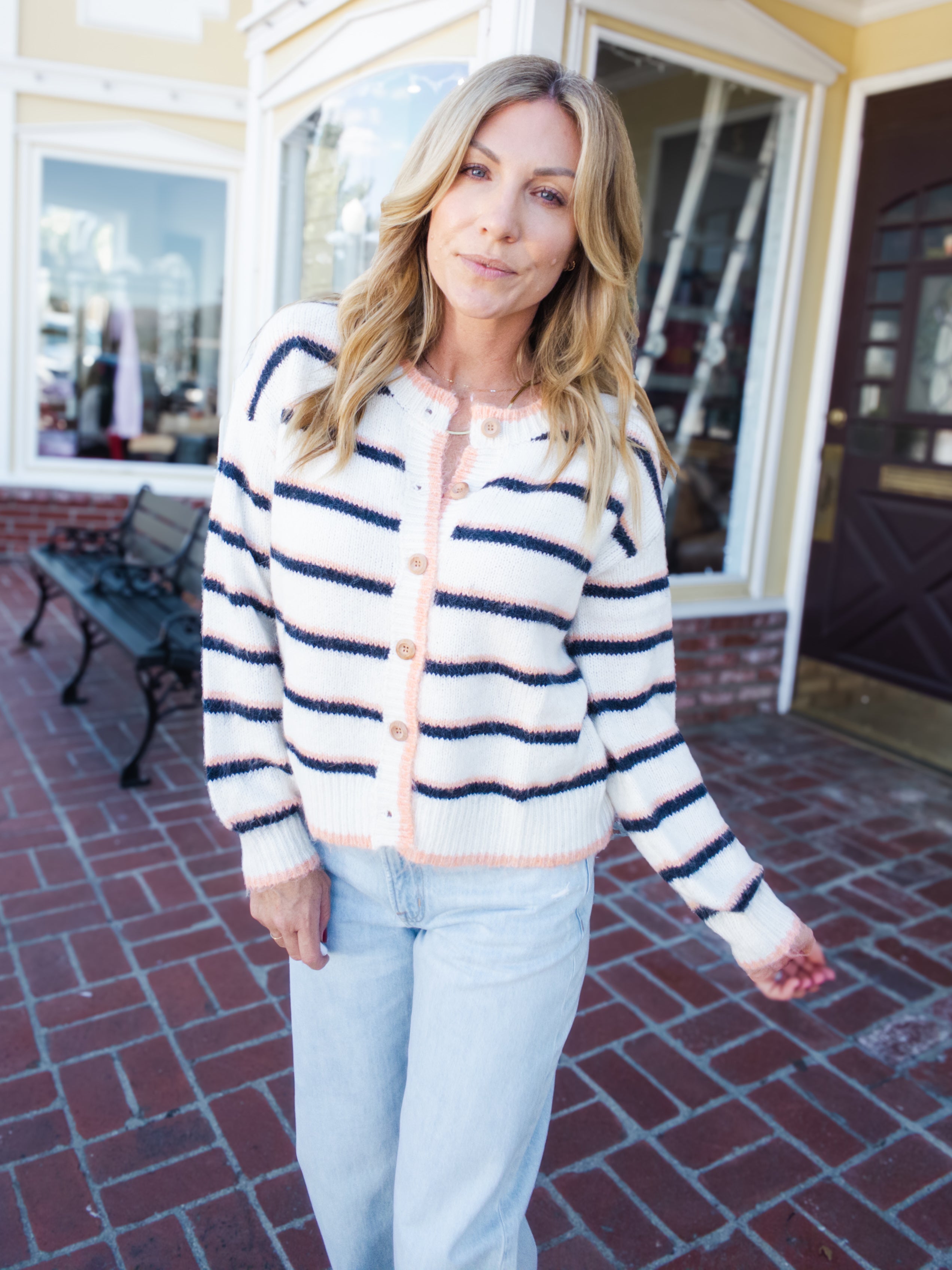 The Hudson Striped Cardigan