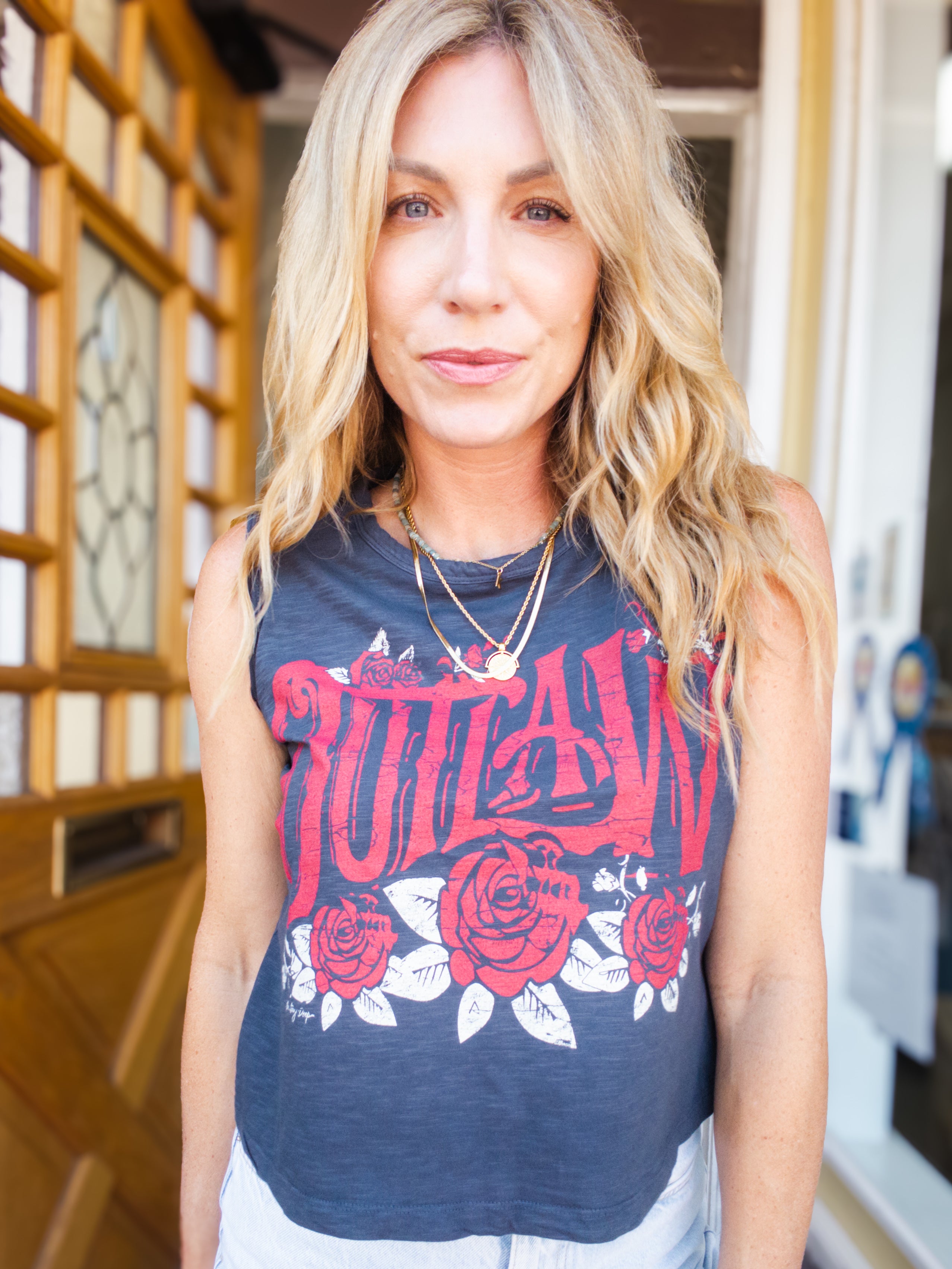 Outlaw Roses Muscle Tank