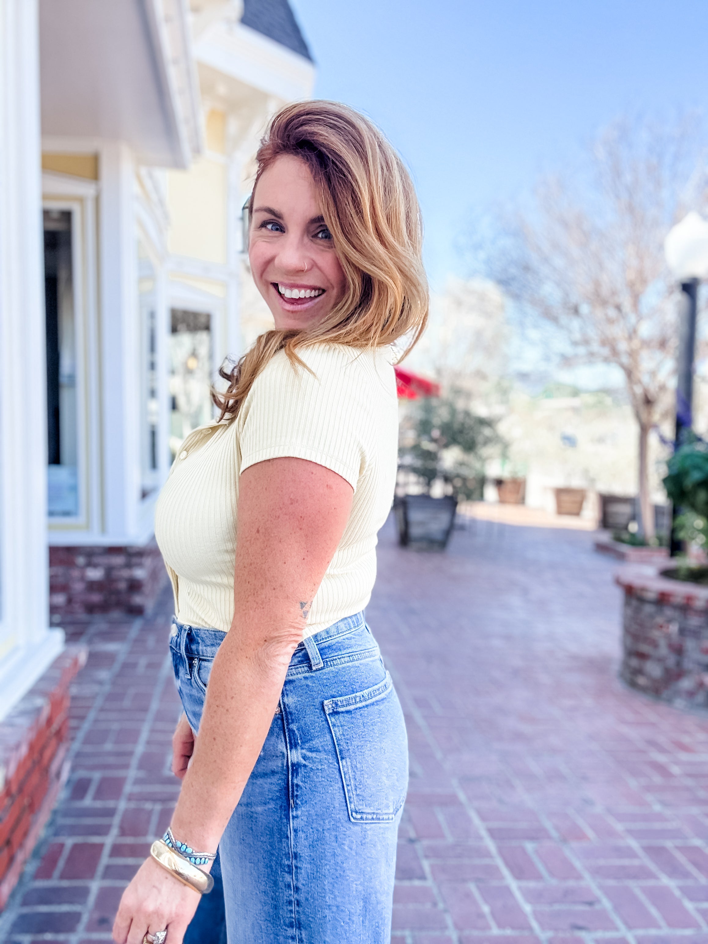 Sammie Button Front Top