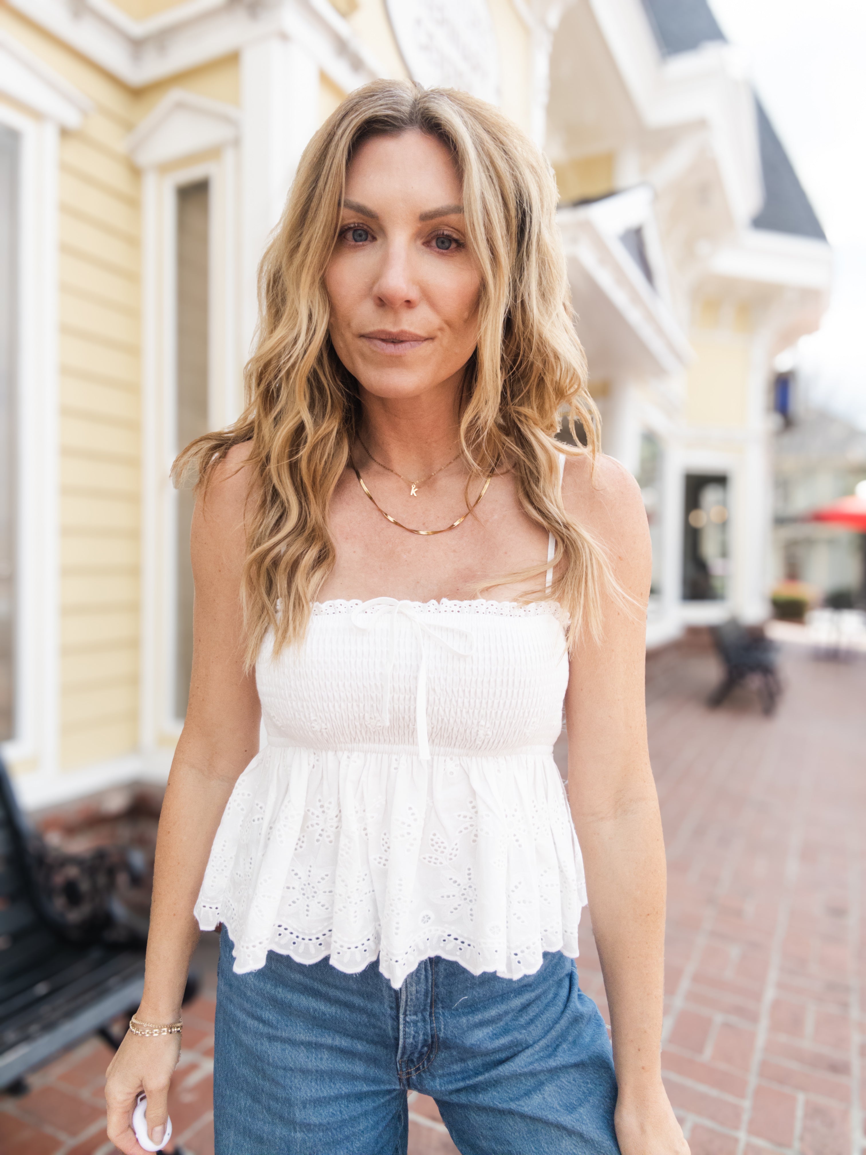 Tea Party Eyelet Top